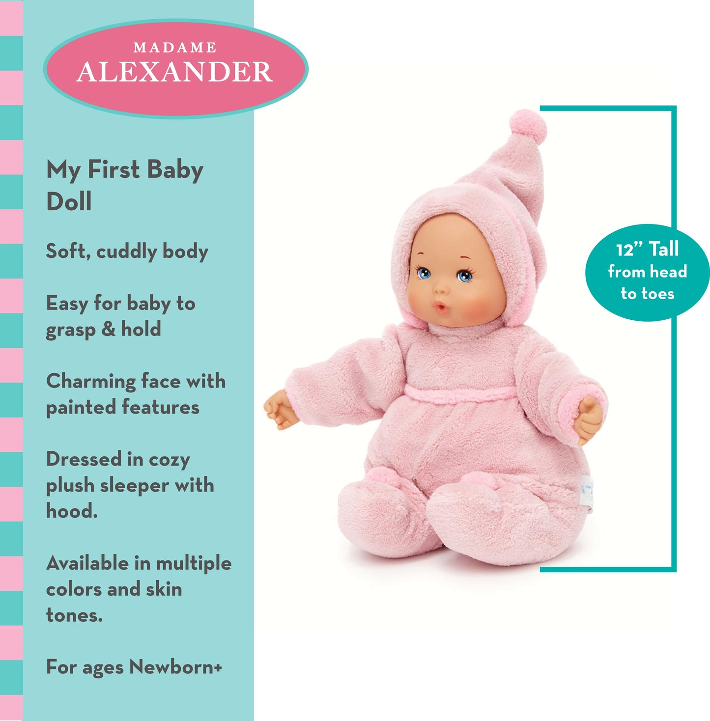 Madame Alexander 12-Inch My First Lavender - Light Skin Tone Baby Doll