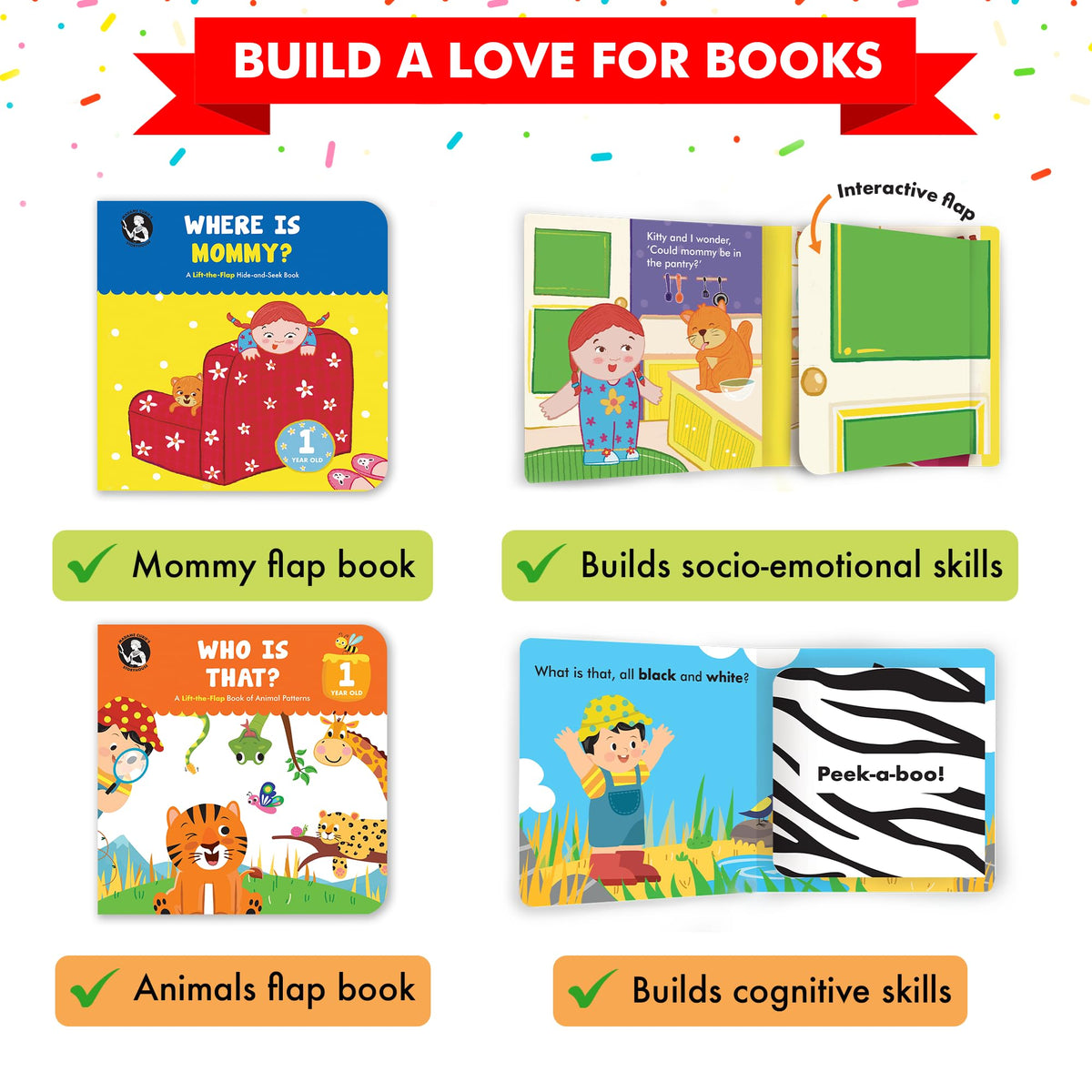 Madame Curie's Storyhouse My 1 Year Old Library Set of 5 – Toddler Board Books for 12-24 Months