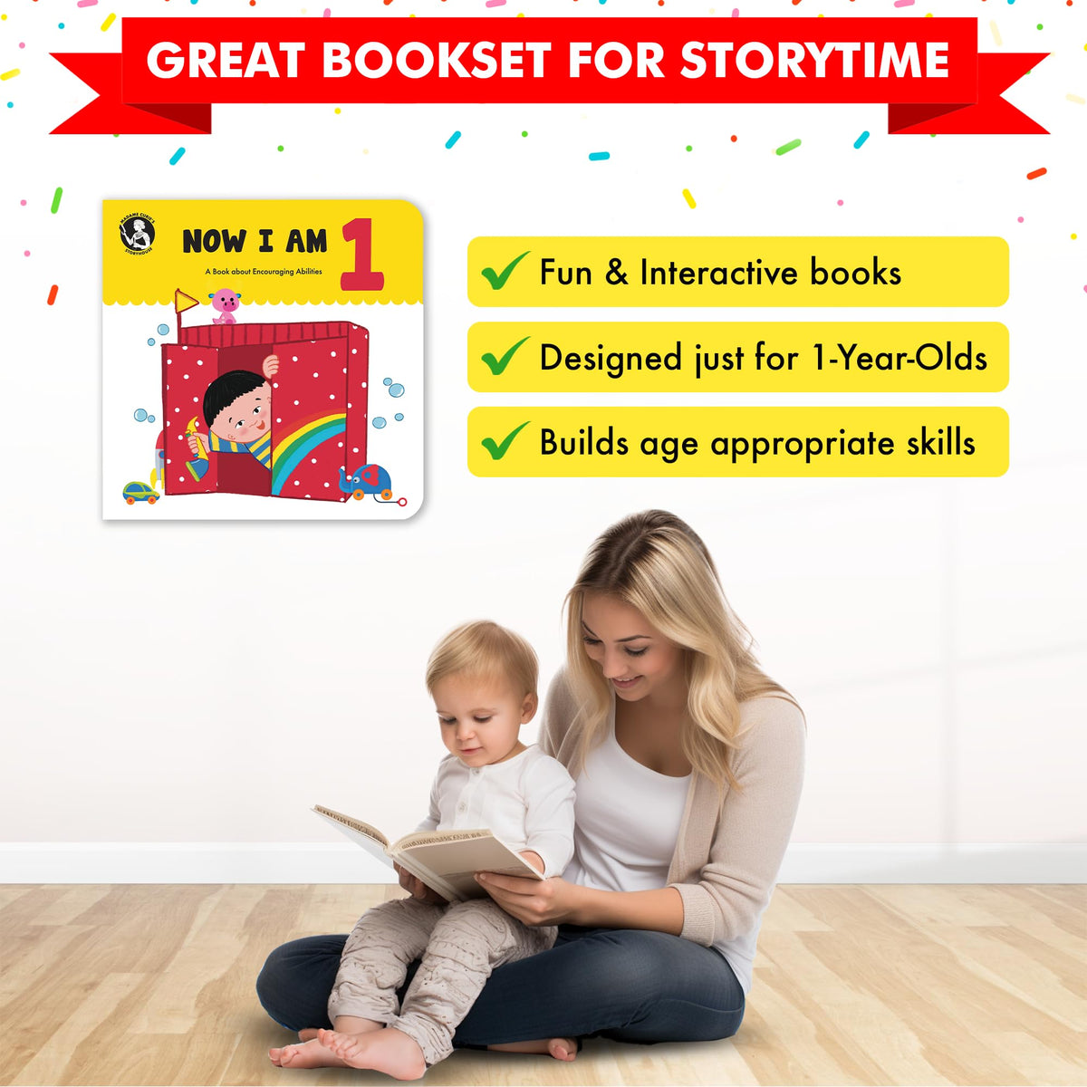 Madame Curie's Storyhouse My 1 Year Old Library Set of 5 – Toddler Board Books for 12-24 Months