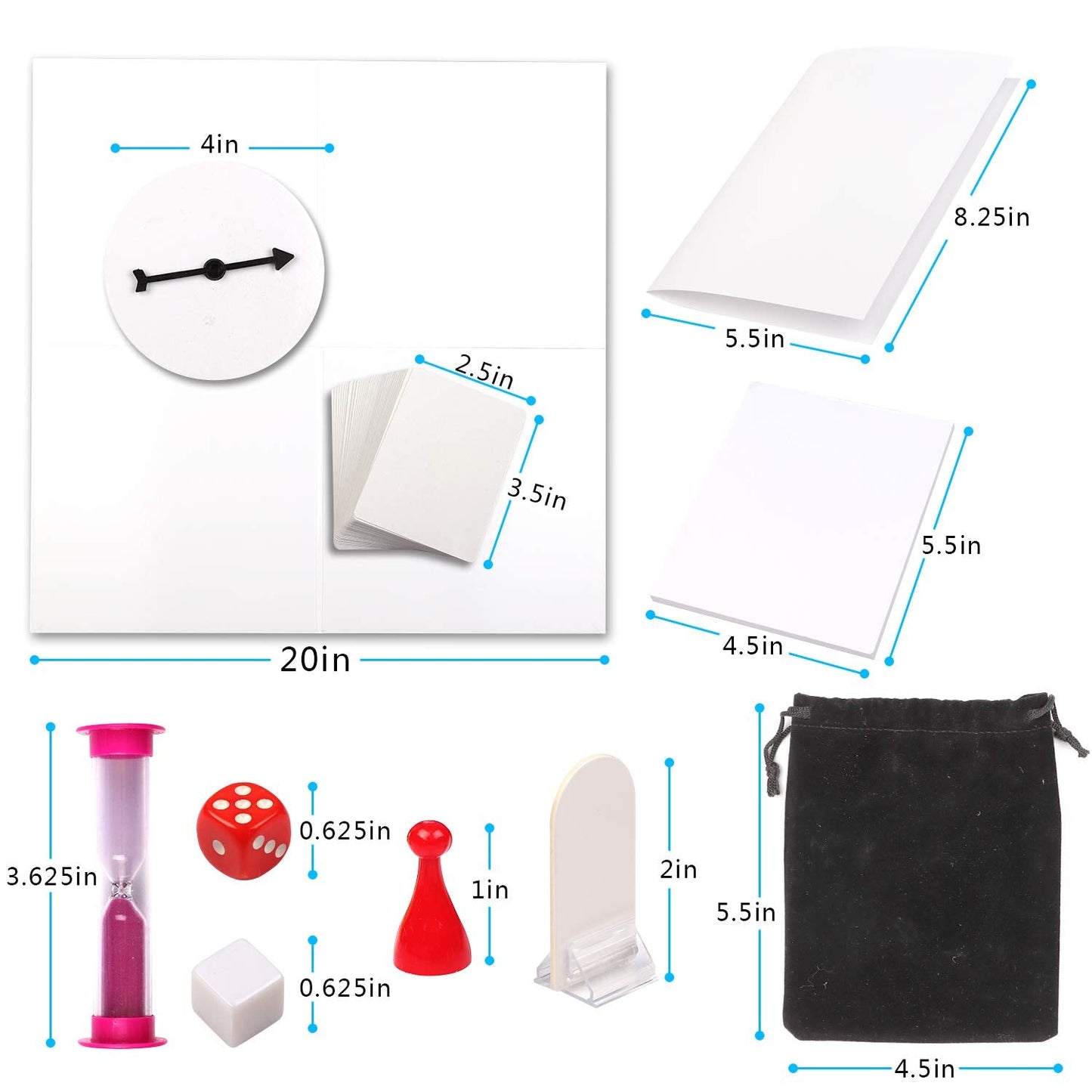 Madanar Blank Create Your Own Board Game Kit – 143-Piece DIY Set for Family & School Projects