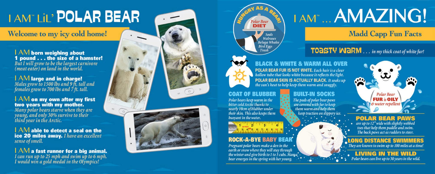 Madd Capp Puzzles Jr. I AM Lil’ Polar Bear – 100-Piece Animal-Shaped Puzzle
