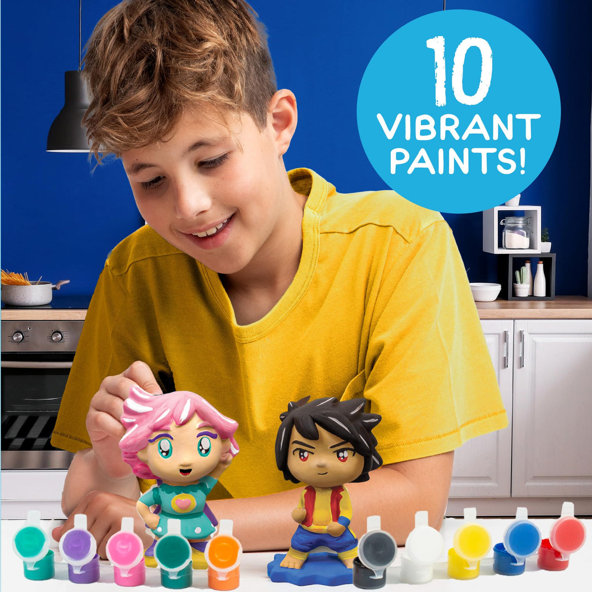 Made By Me Anime Figurines Painting Kit — 2 Piece Ceramic Duo for Creative Play