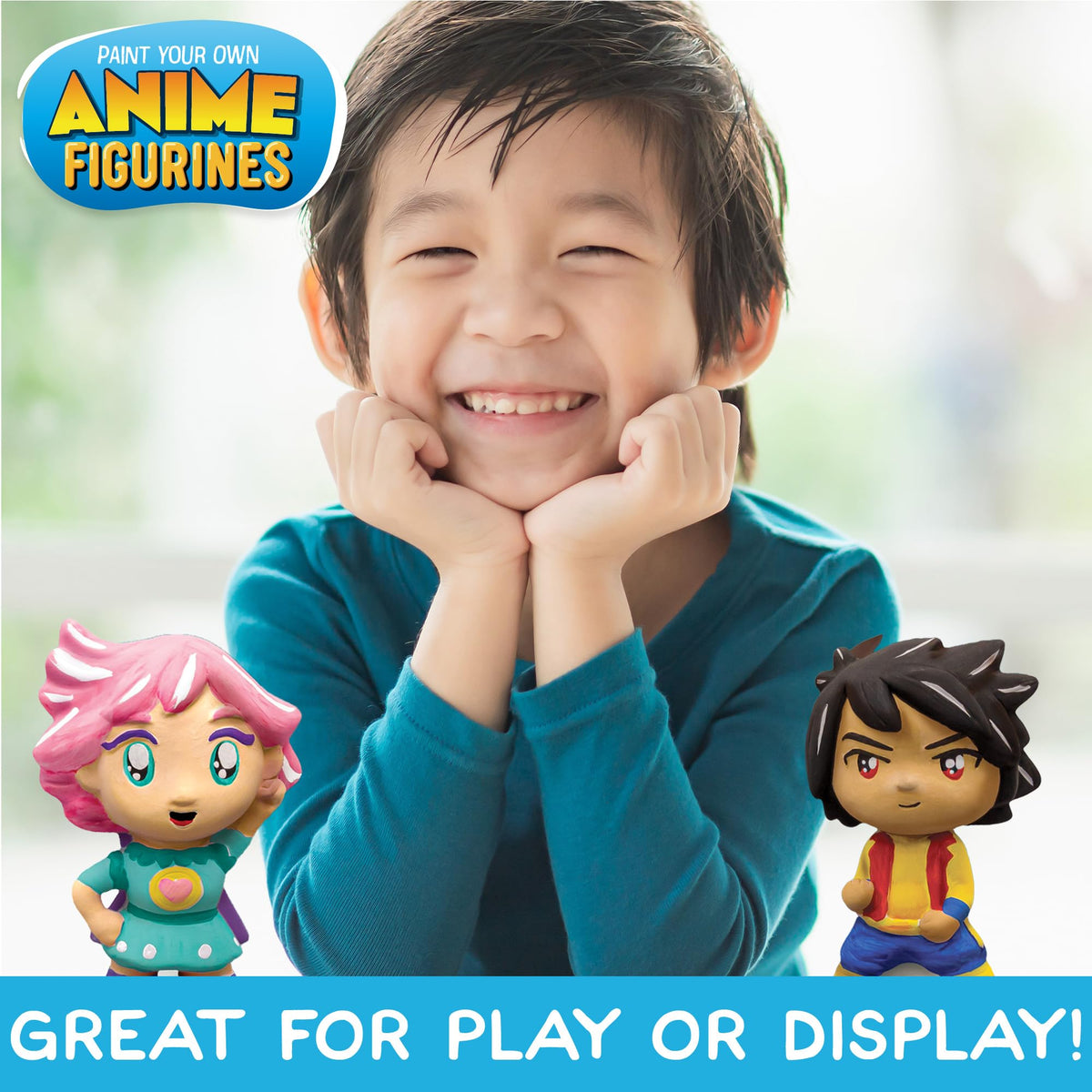 Made By Me Anime Figurines Painting Kit — 2 Piece Ceramic Duo for Creative Play
