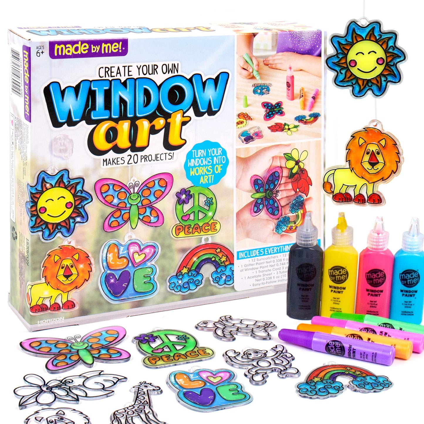 Made By Me Window Art Kit – Create Your Own Suncatchers for Kids