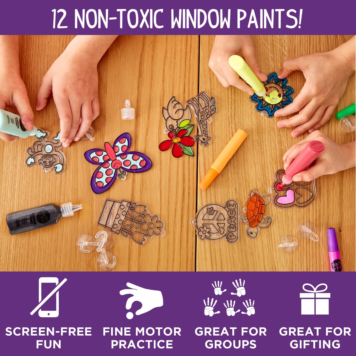 Made By Me Window Art Kit – Create Your Own Suncatchers for Kids