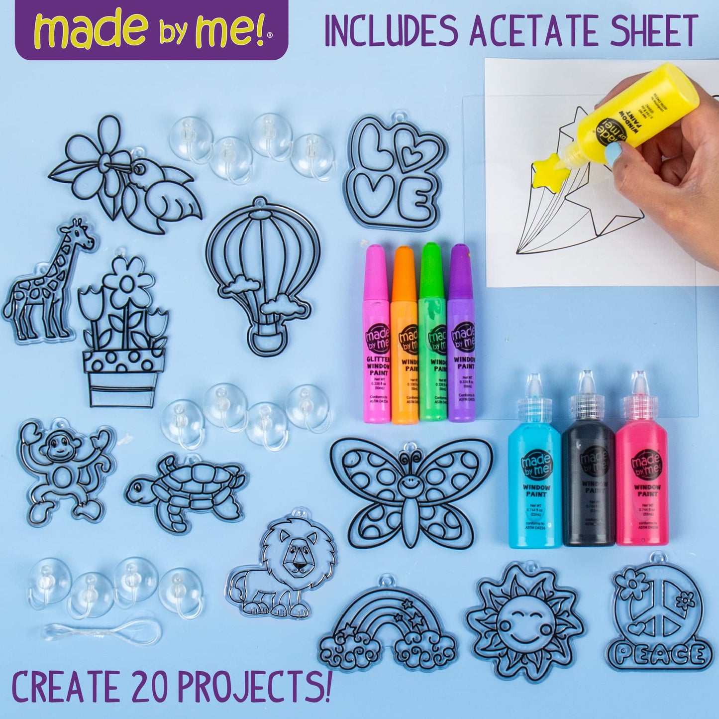 Made By Me Window Art Kit – Create Your Own Suncatchers for Kids