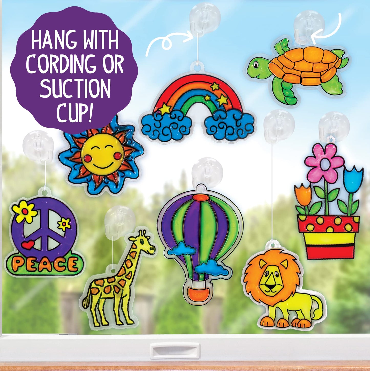 Made By Me Window Art Kit – Create Your Own Suncatchers for Kids