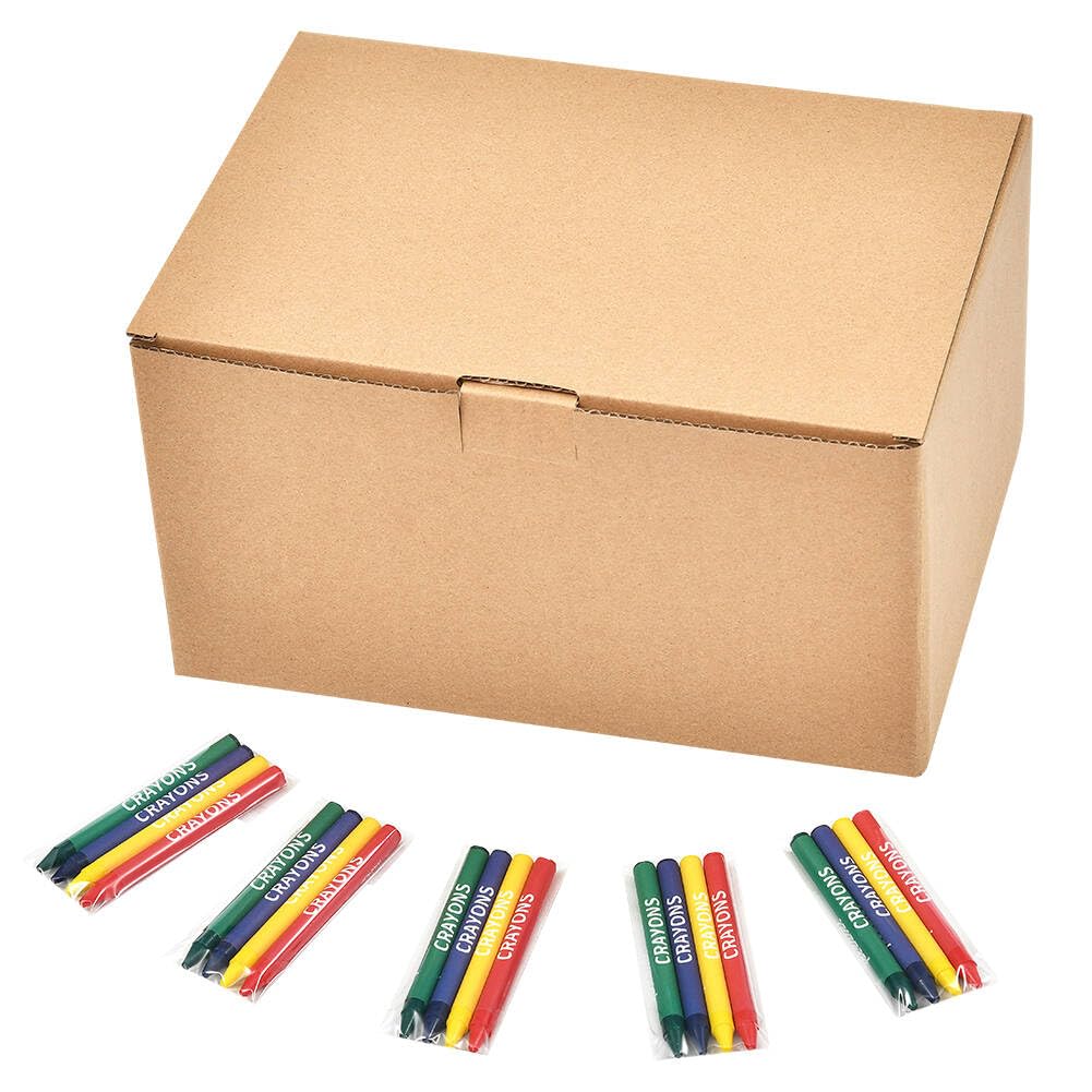 Madisi Crayons Bulk Pack: 1000 Crayons, 250 Packs of 4, Classroom Ready