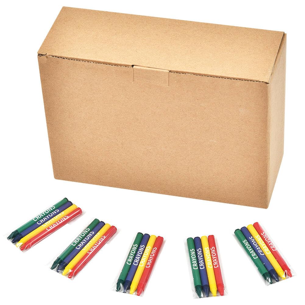 Madisi Crayons Bulk Pack – 600 Count, 4 Colors, 150 Packs (Classroom Ready)