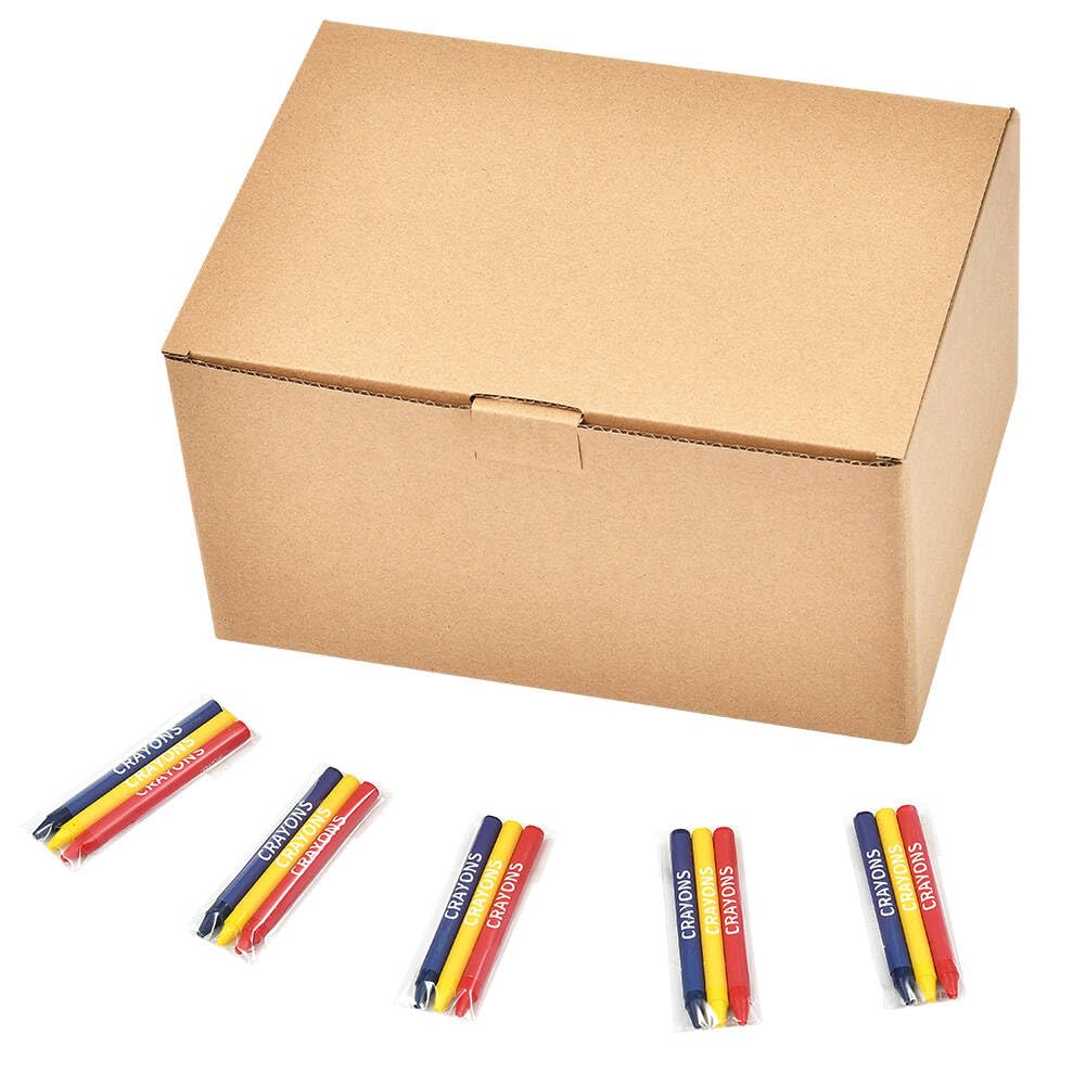 Madisi Crayons Bulk Pack – 900 Count, 3 Colors, 300 Packs for Classrooms