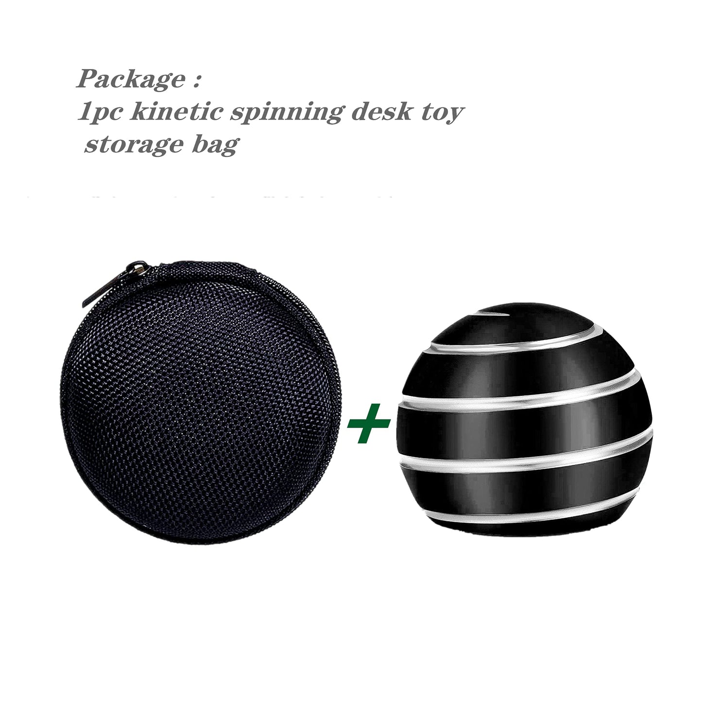MADNIU Kinetic Desk Toy - Full Body Illusion Spinner Ball, Silent Spin, Office Desk Accessory