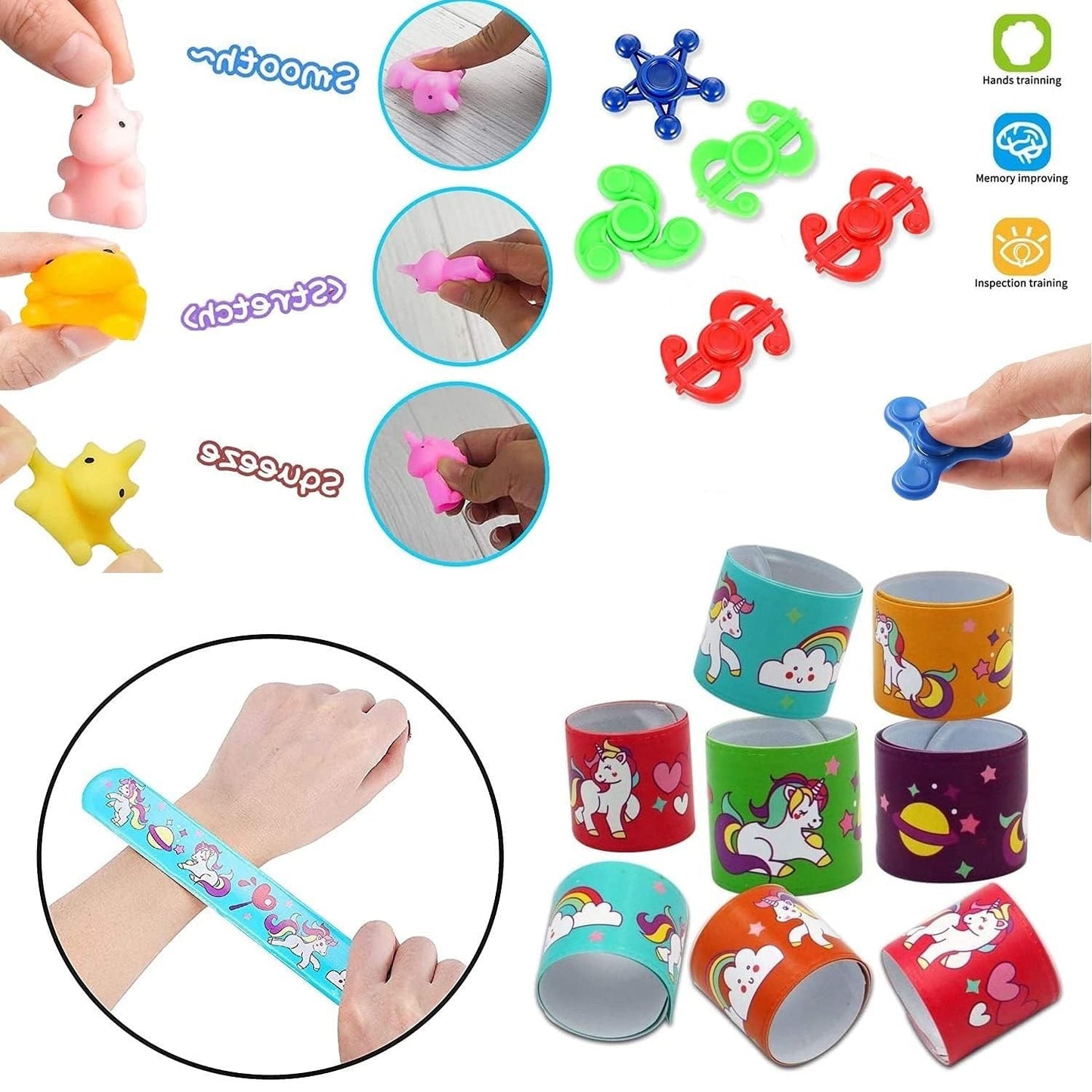 Maegawa 117 Pcs Party Favors for Kids 4-8 | Pop Fidget Toys & Prizes