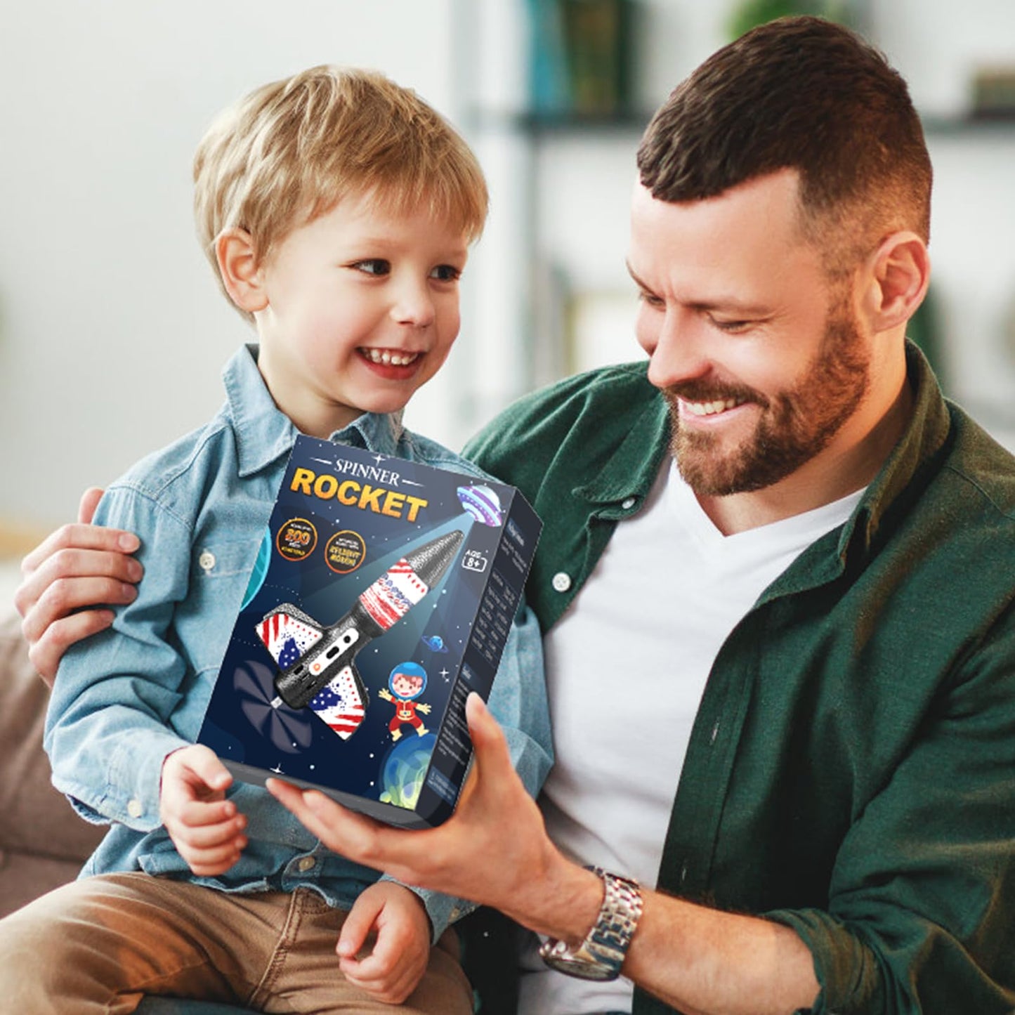 Mafbeanl Rocket Launcher for Kids – Self-Launching Motorized Air Rocket Toy (Ages 8–12)