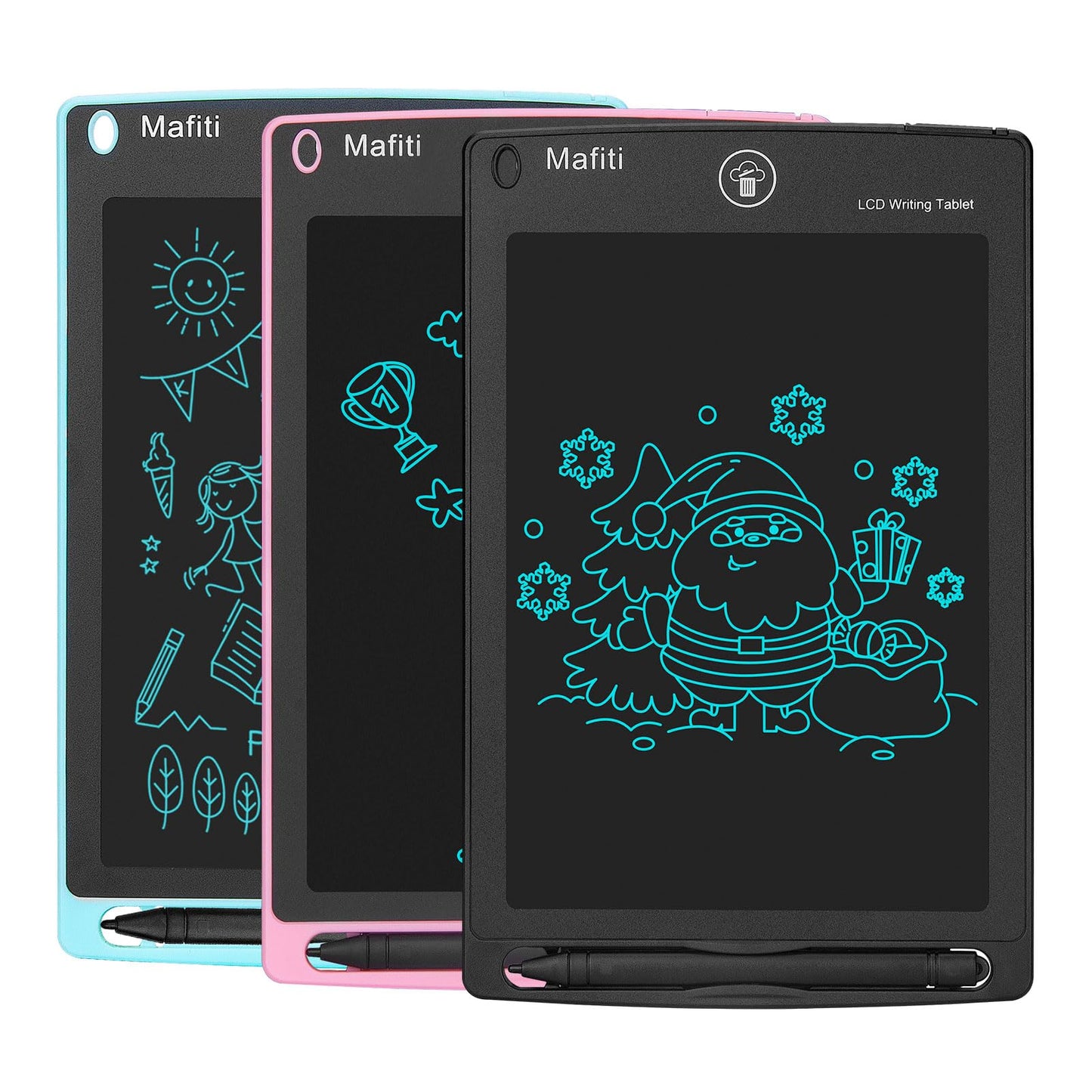Mafiti 3 Pack LCD Writing Tablet 8.5-Inch - Kids Doodle Board, Portable Ewriter Gift Set