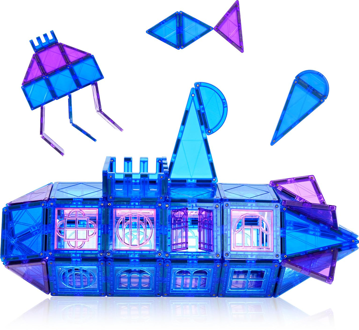 MAGBLOCK Magnetic Tiles Set | 102-Piece STEM Building Toys for Kids 3-8