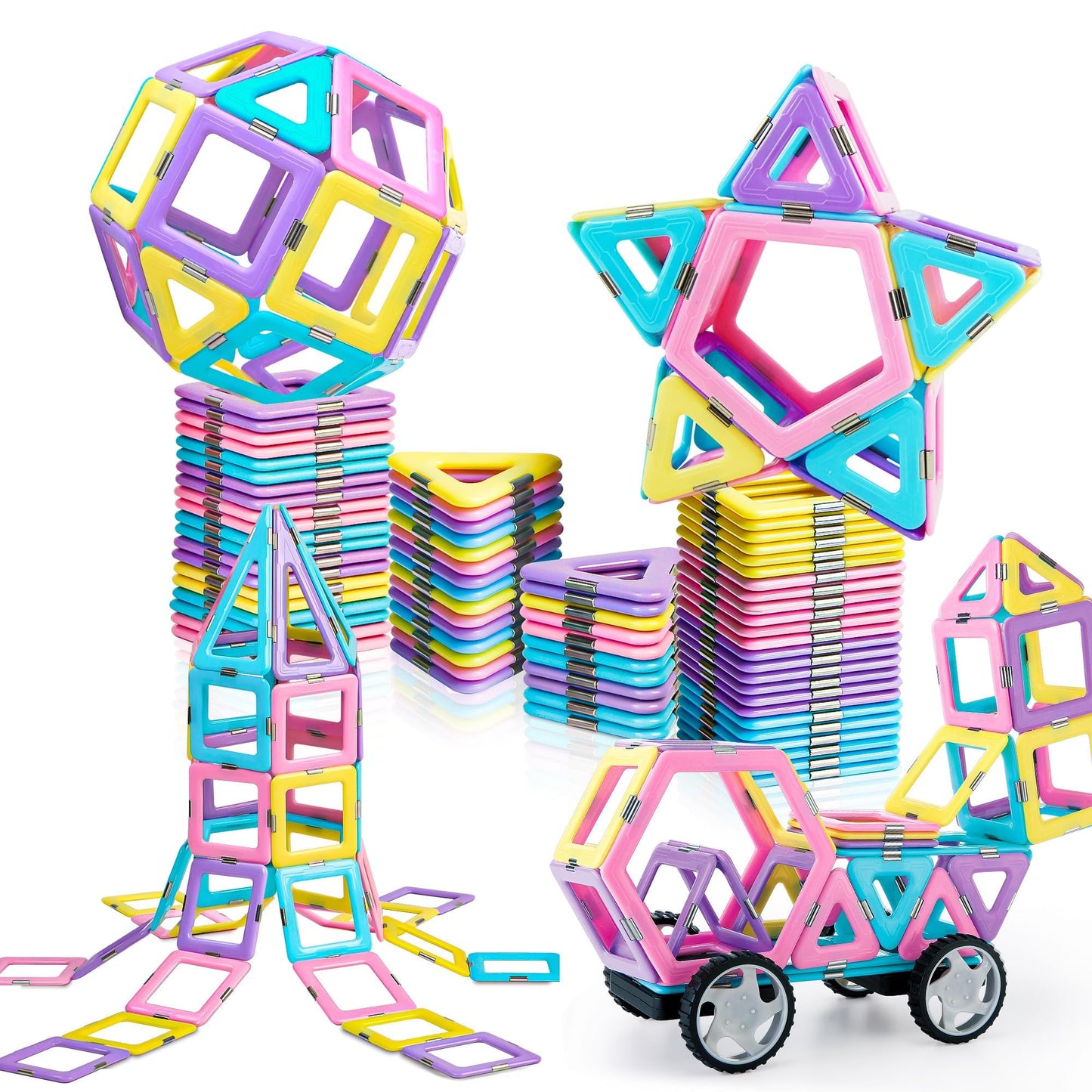 MAGBLOCK Magnetic Building Tiles Set — 103-Piece STEM Toy for Kids Aged 3–8+