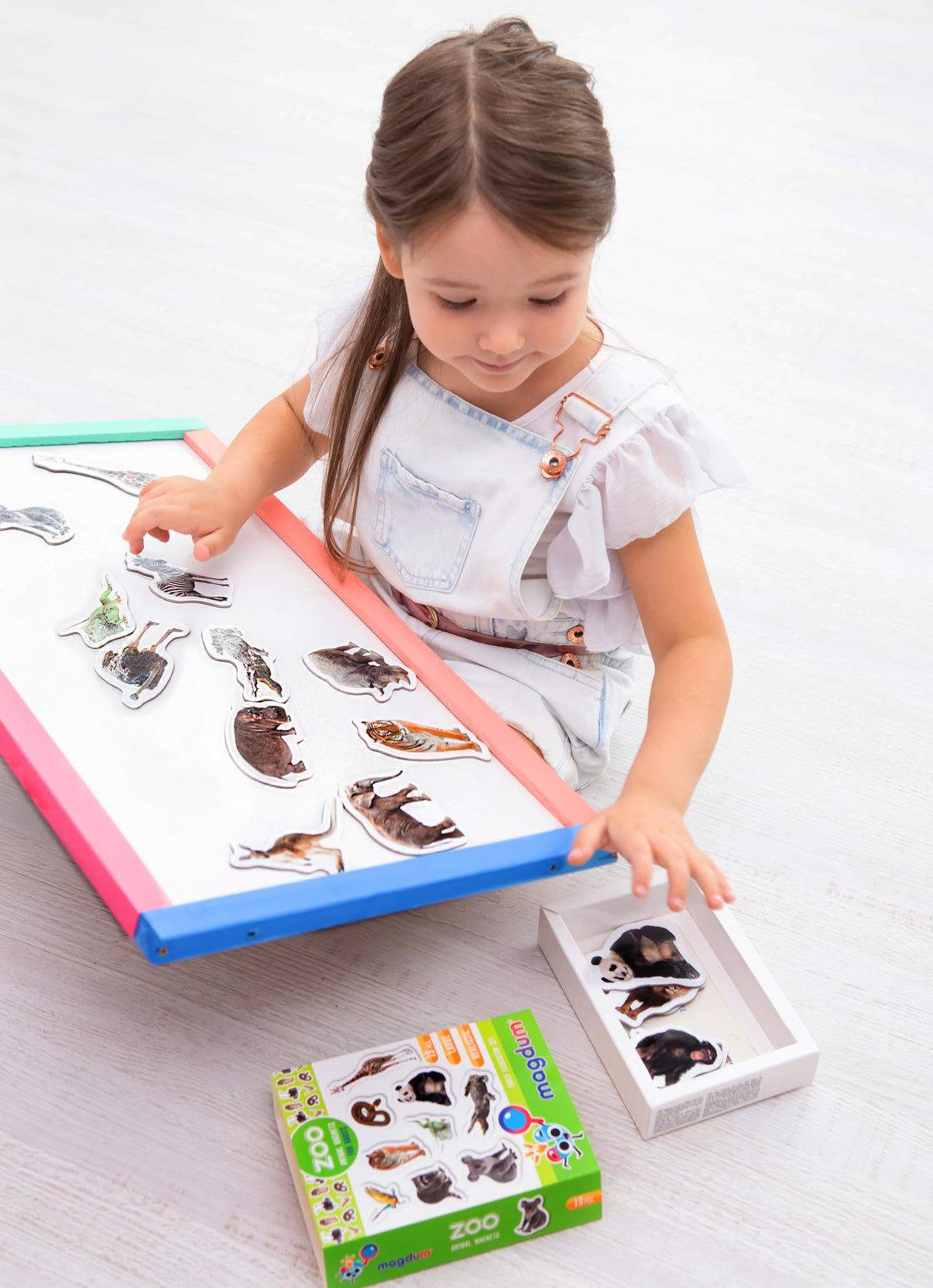 MAGDUM 19 Fridge Magnets for Toddlers – Zoo Animal Magnets for Refrigerator