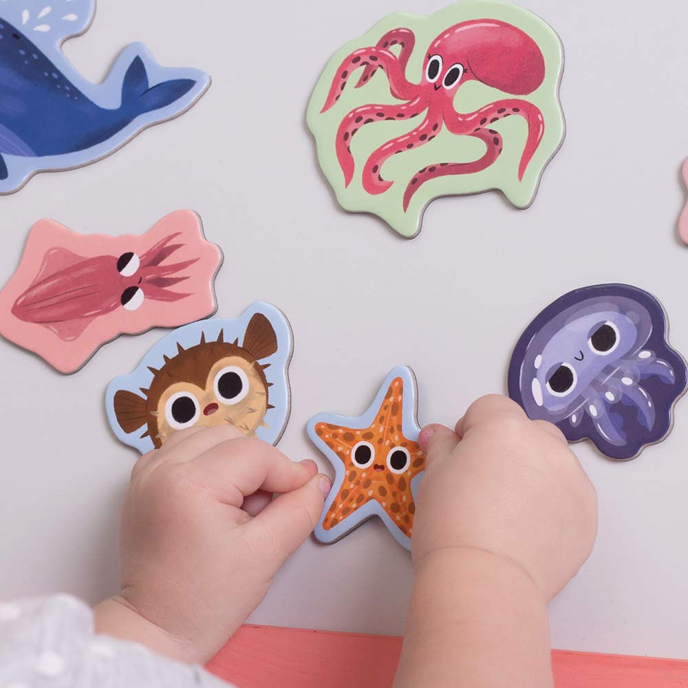 Magdum Sea Animals Magnets for Kids – Large Fridge Magnets & Educational Play Theatre