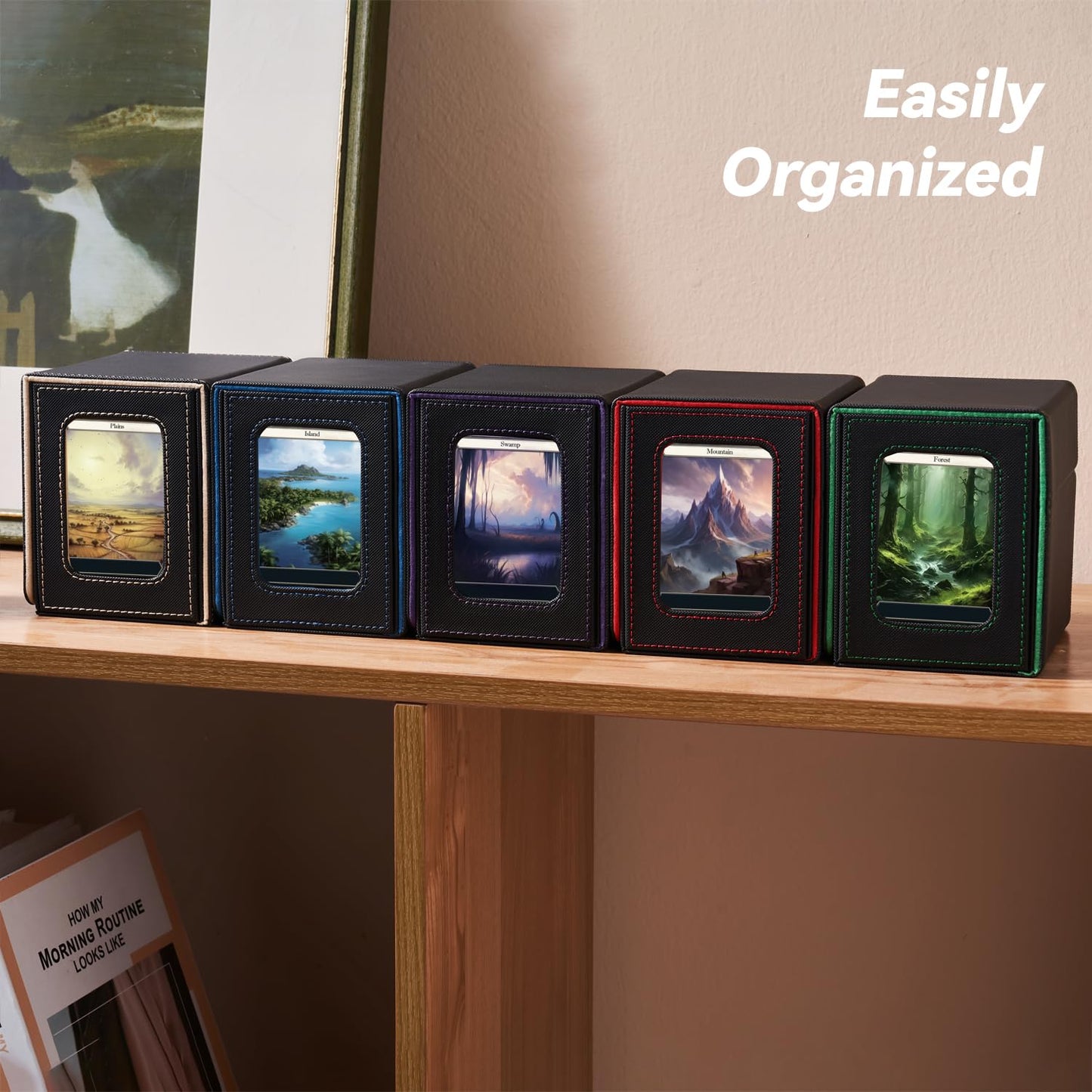 Mage Tech Card Deck Box for MTG Commander – Patented Design, 100 Card Capacity, Commander Display