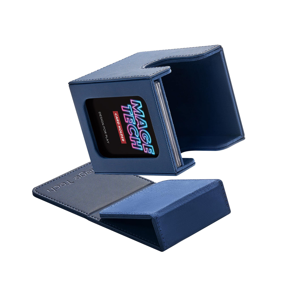Mage Tech Commander Deck Box Lite – Snap Display Window, Removable Lid, 100+ Card Capacity