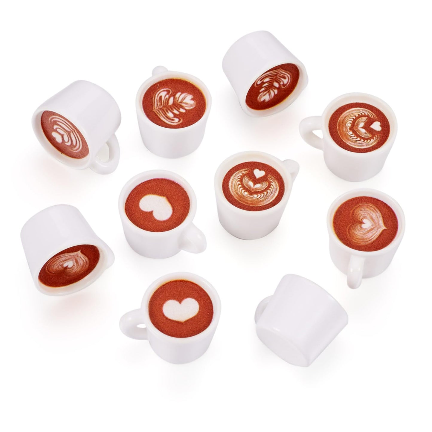 Magibeads 20Pcs Mini Resin Coffee Cups – Cute Dollhouse Kitchen Charms for Crafts