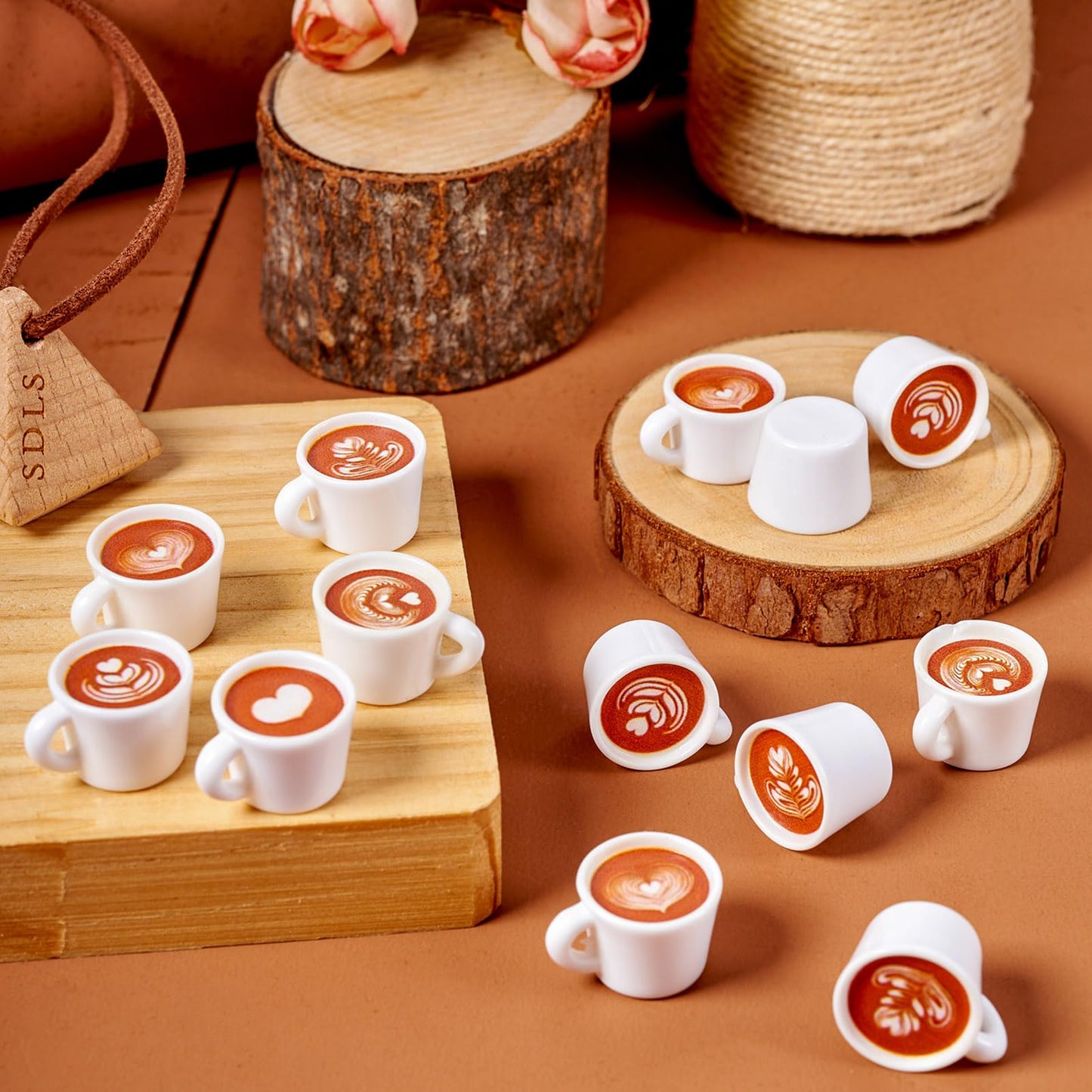 Magibeads 20Pcs Mini Resin Coffee Cups – Cute Dollhouse Kitchen Charms for Crafts