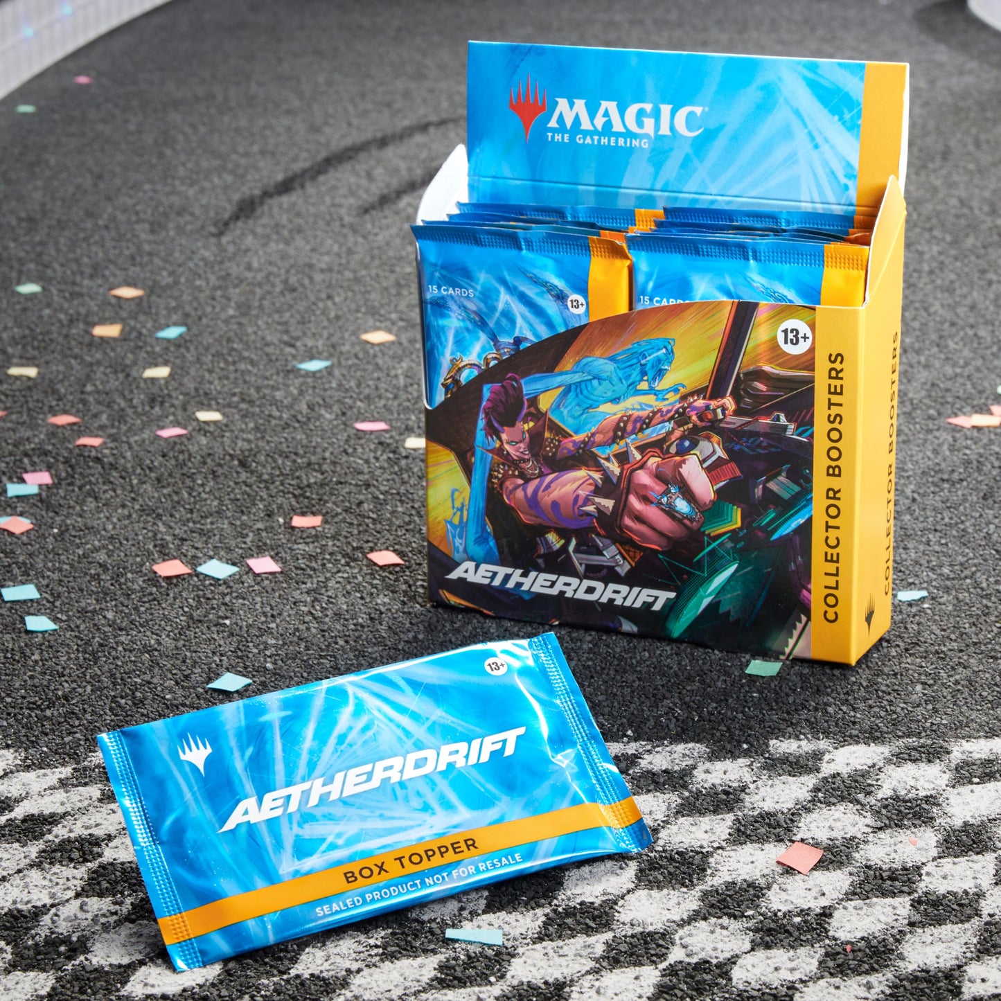 Magic: The Gathering Aetherdrift Collector Booster Box – 12 Boosters + 2-Card Box Topper