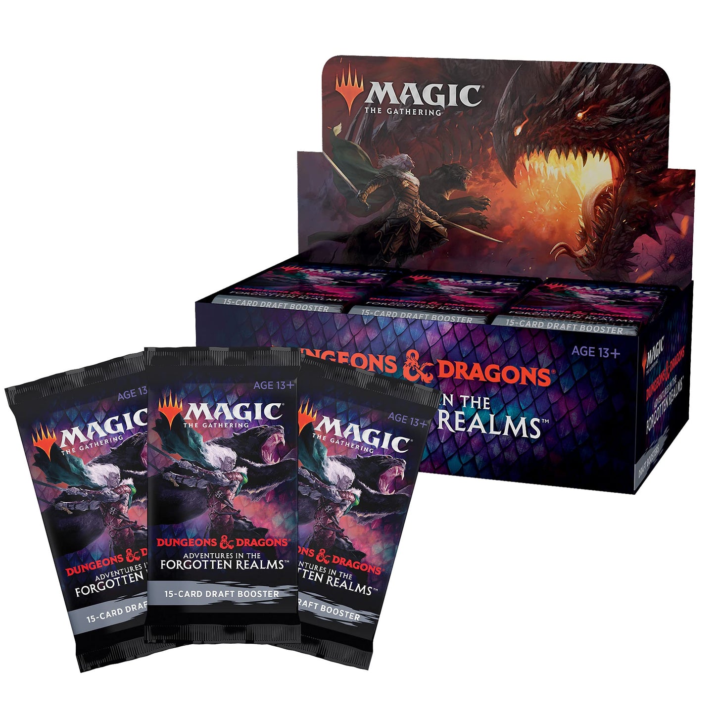 Magic: The Gathering Adventures in the Forgotten Realms Draft Booster Box – 36 Packs, 540 Cards