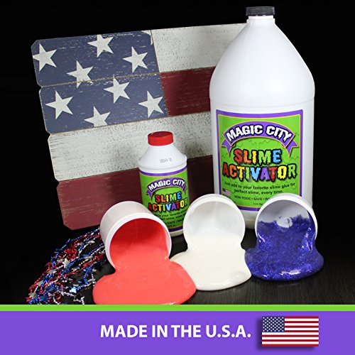 Magic City Slime Activator – Non-Toxic, Made in USA, Just Add to Glue for Great Slime (1 Gallon)