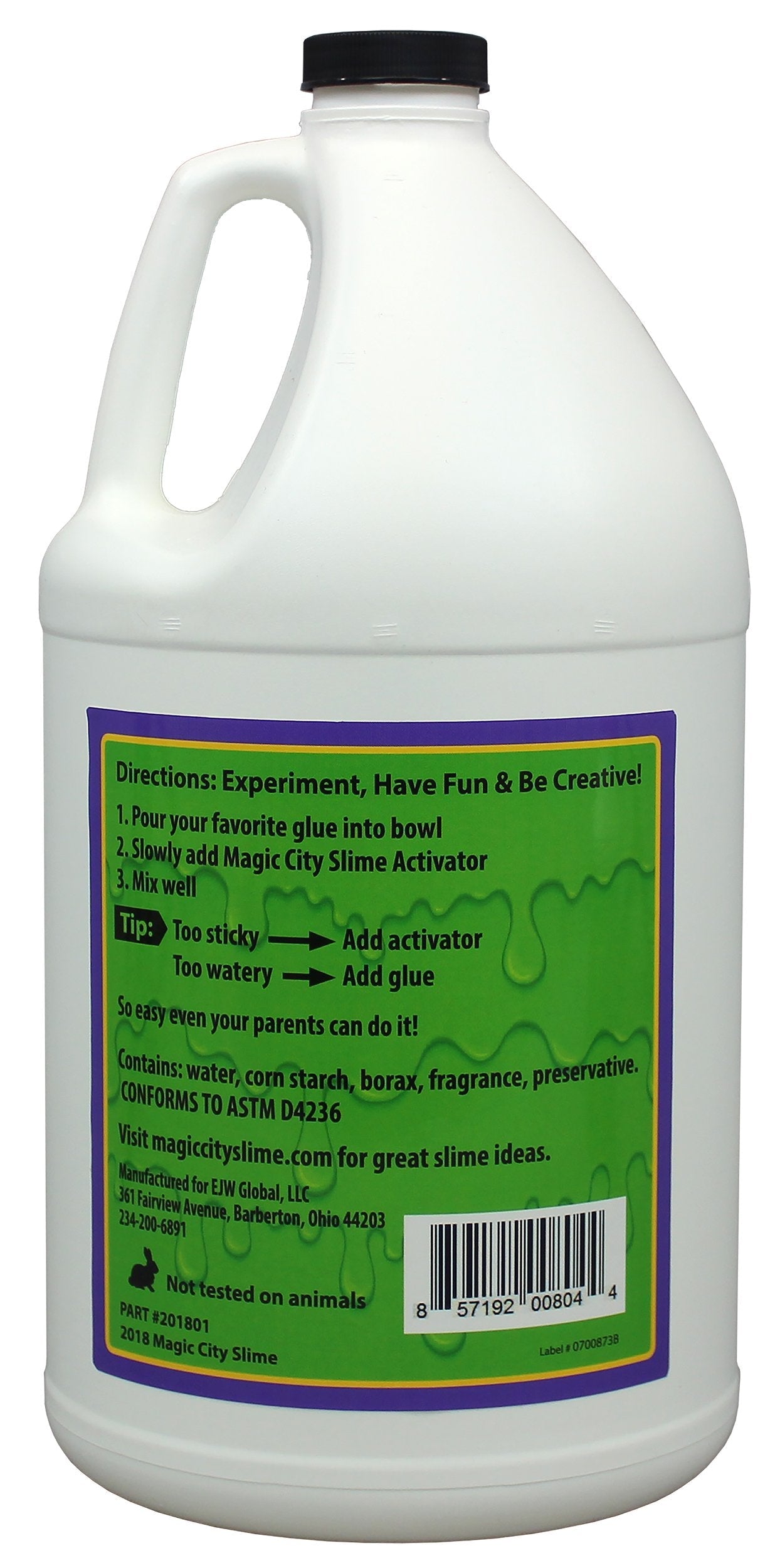 Magic City Slime Activator – Non-Toxic, Made in USA, Just Add to Glue for Great Slime (1 Gallon)