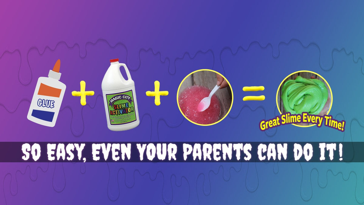 Magic City Slime Activator – Non-Toxic, Made in USA, Just Add to Glue for Great Slime (1 Gallon)