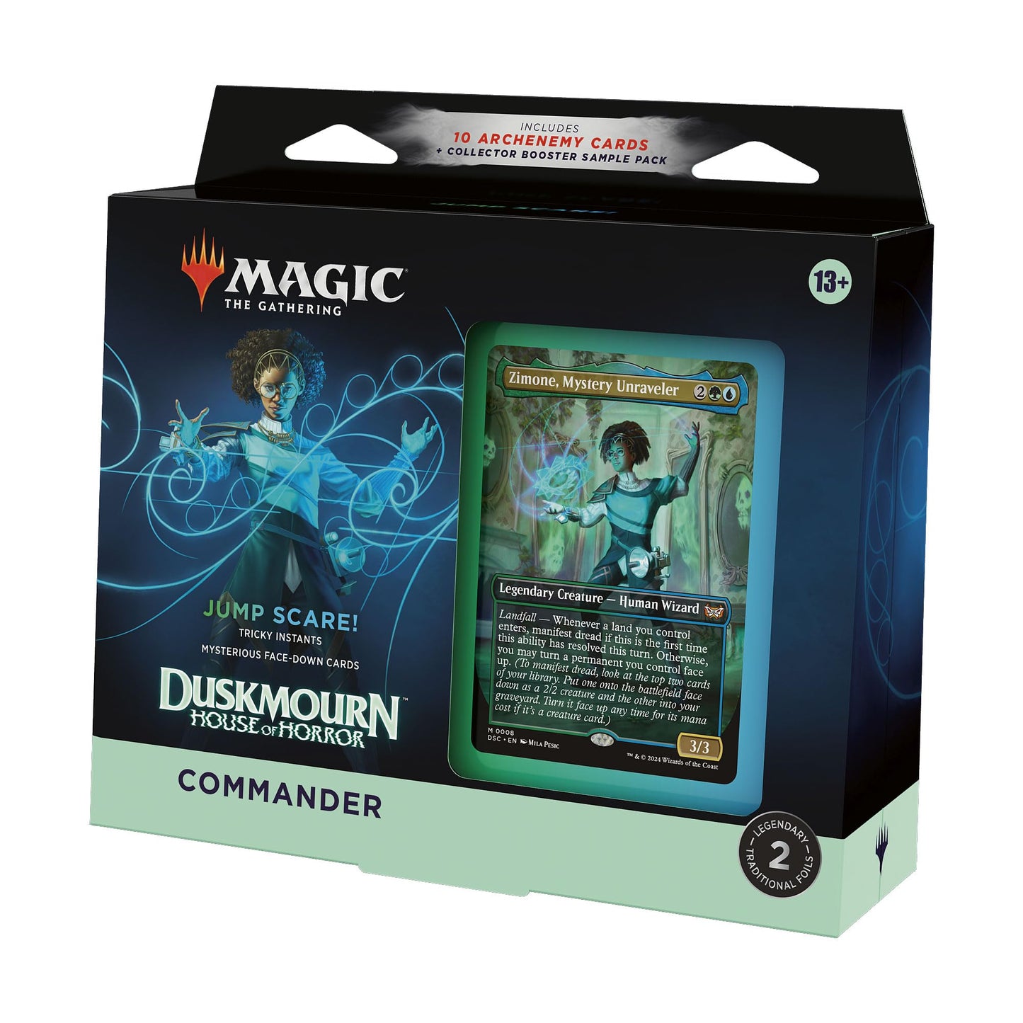 Magic: The Gathering Duskmourn: House of Horror Jump Scare! Commander Deck — Green-Blue