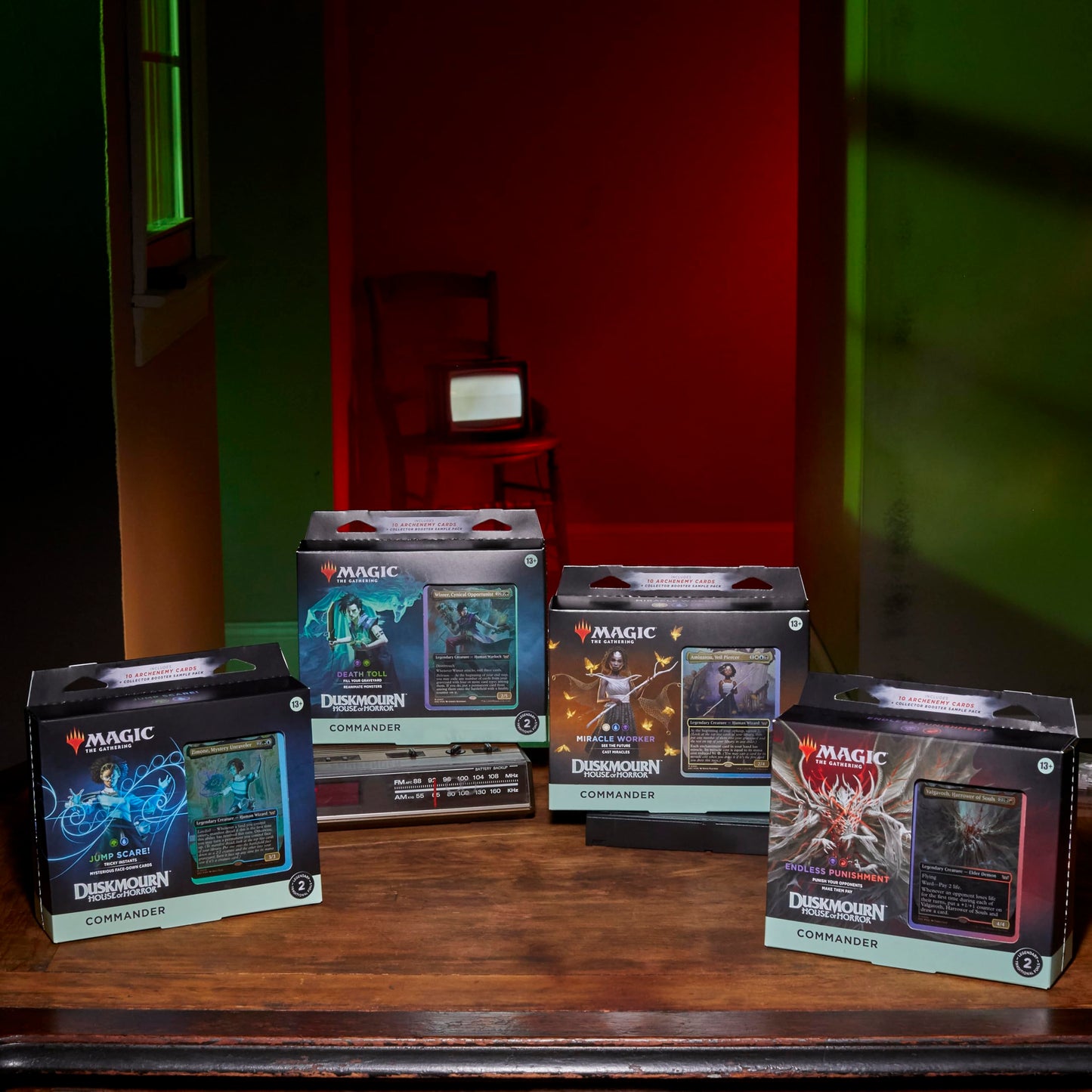 Magic: The Gathering Duskmourn: House of Horror Commander Deck Bundle – Includes All 4 Decks