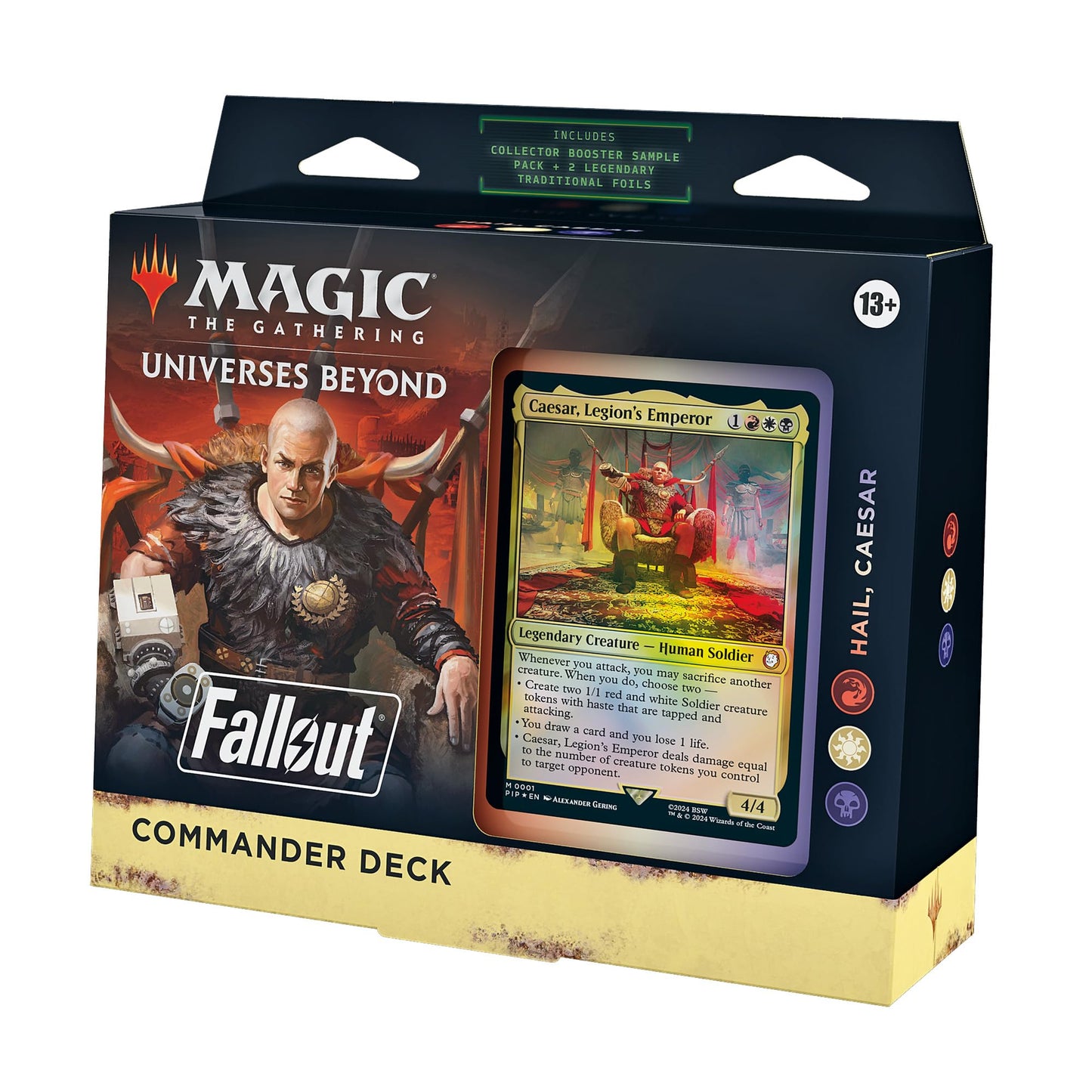 Magic: The Gathering Fallout Commander Deck — Hail, Caesar (100-Card Deck + Collector Booster Sample Pack)