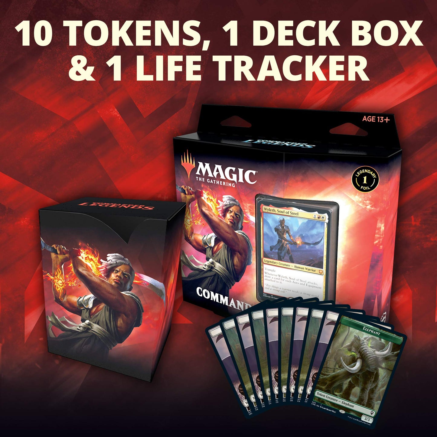 Magic: The Gathering Commander Legends – Arm for Battle | 100-Card Ready-to-Play Deck (Red-White)