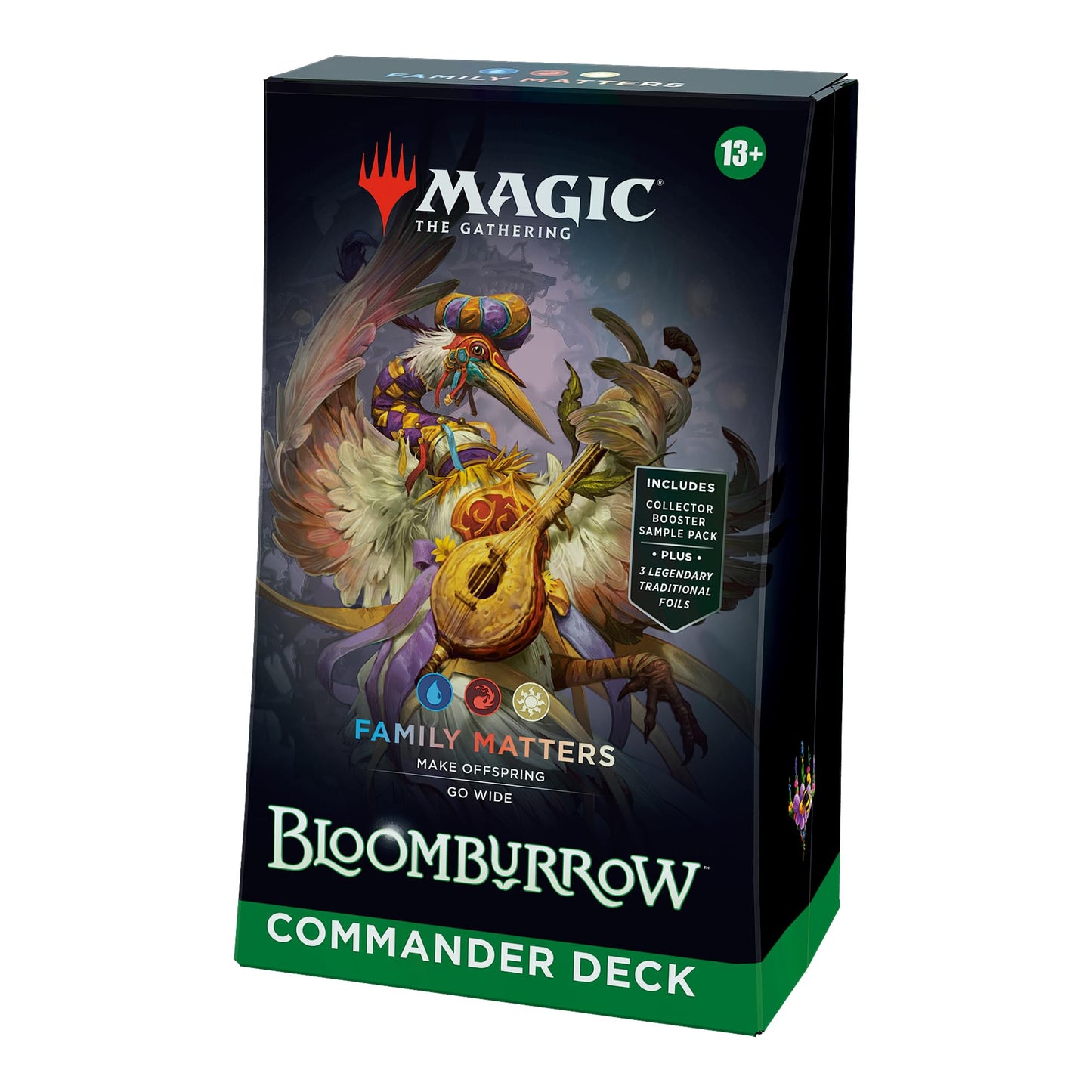 Magic: The Gathering Bloomburrow Family Matters Commander Deck – 100-Card Set + Booster Sample Pack & Accessories