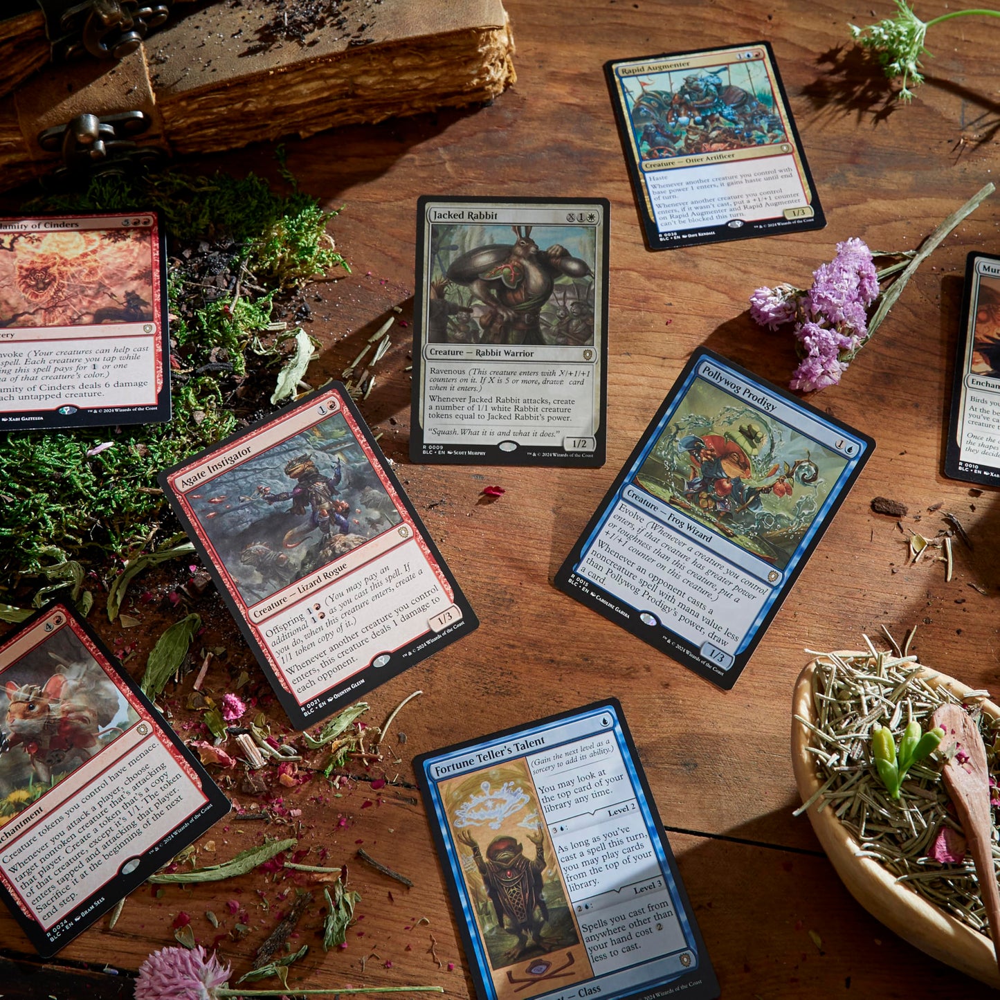 Magic: The Gathering Bloomburrow Family Matters Commander Deck – 100-Card Set + Booster Sample Pack & Accessories