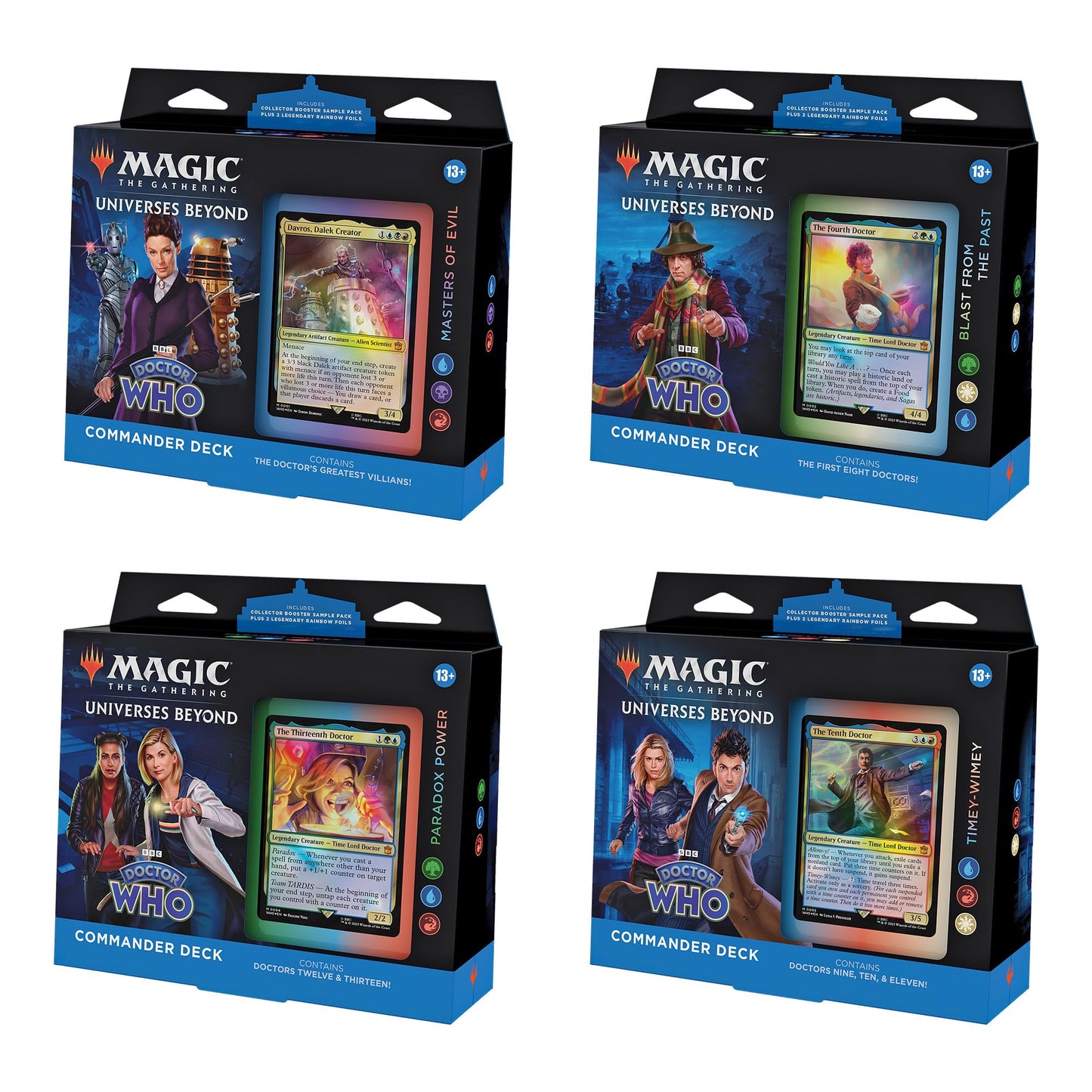 Magic: The Gathering Doctor Who Commander Deck Bundle – 4 Decks Included