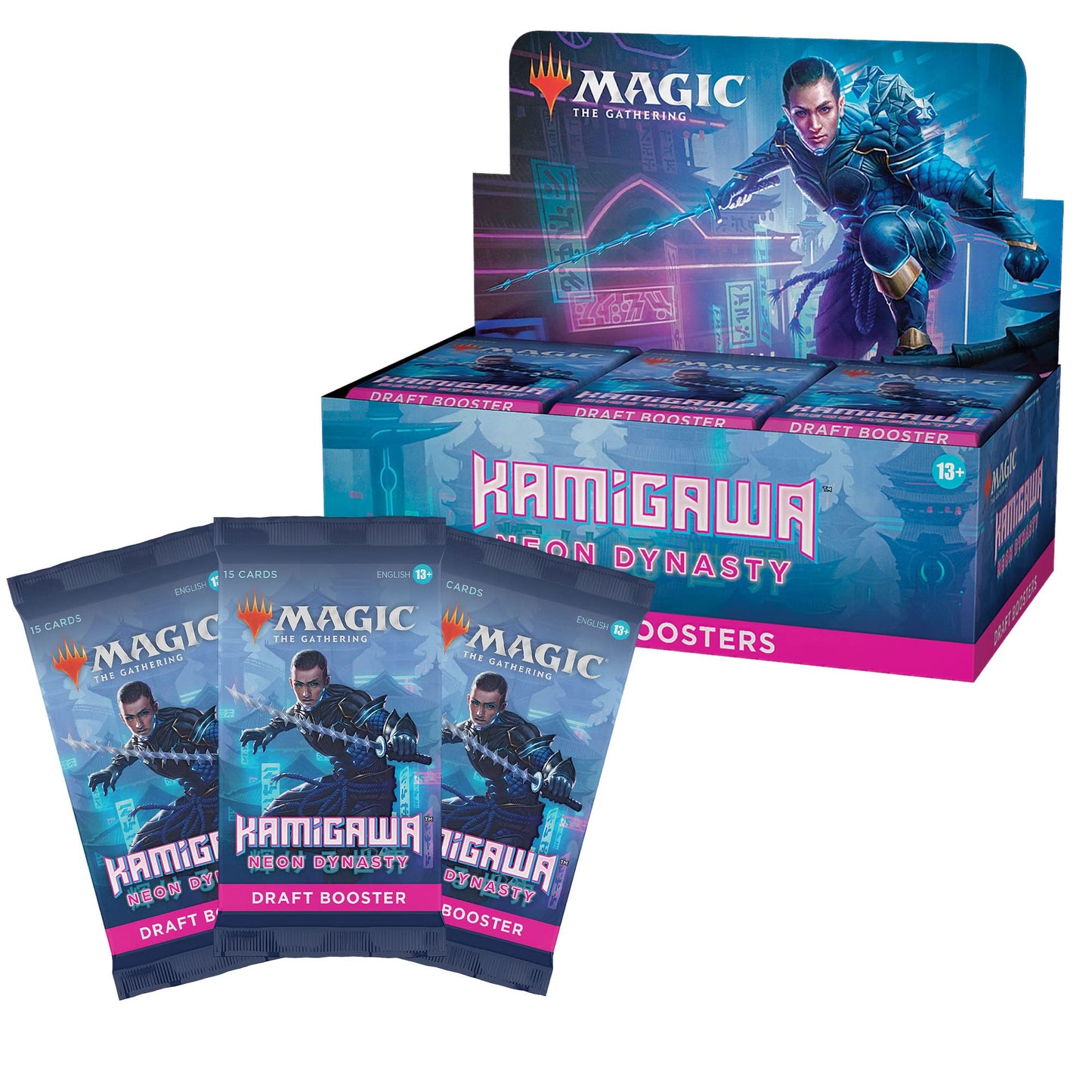 Magic: The Gathering Kamigawa: Neon Dynasty Draft Booster Box — 36 Packs, 540 Cards