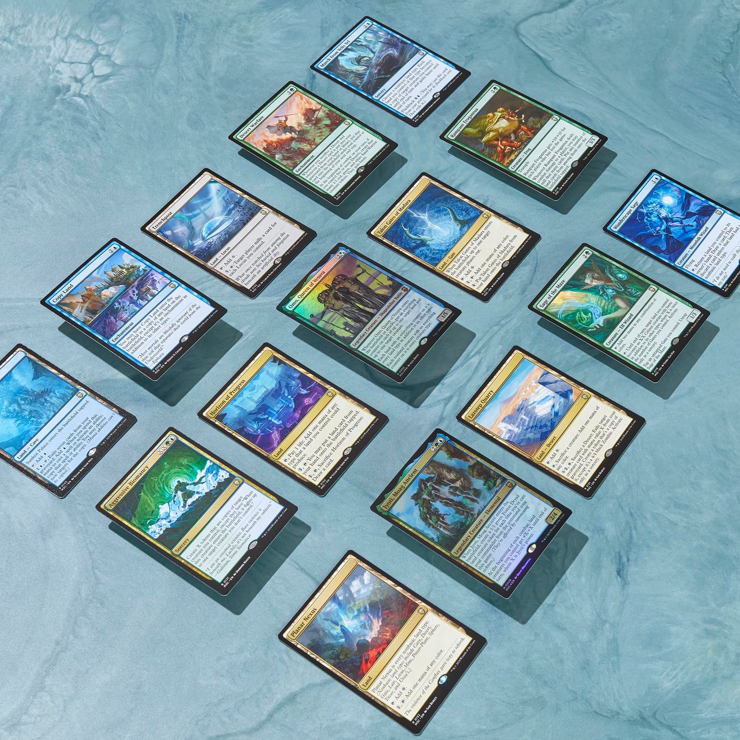 Magic: The Gathering Modern Horizons 3 Tricky Terrain Commander Deck — 100-Card Green-Blue Ready-to-Play