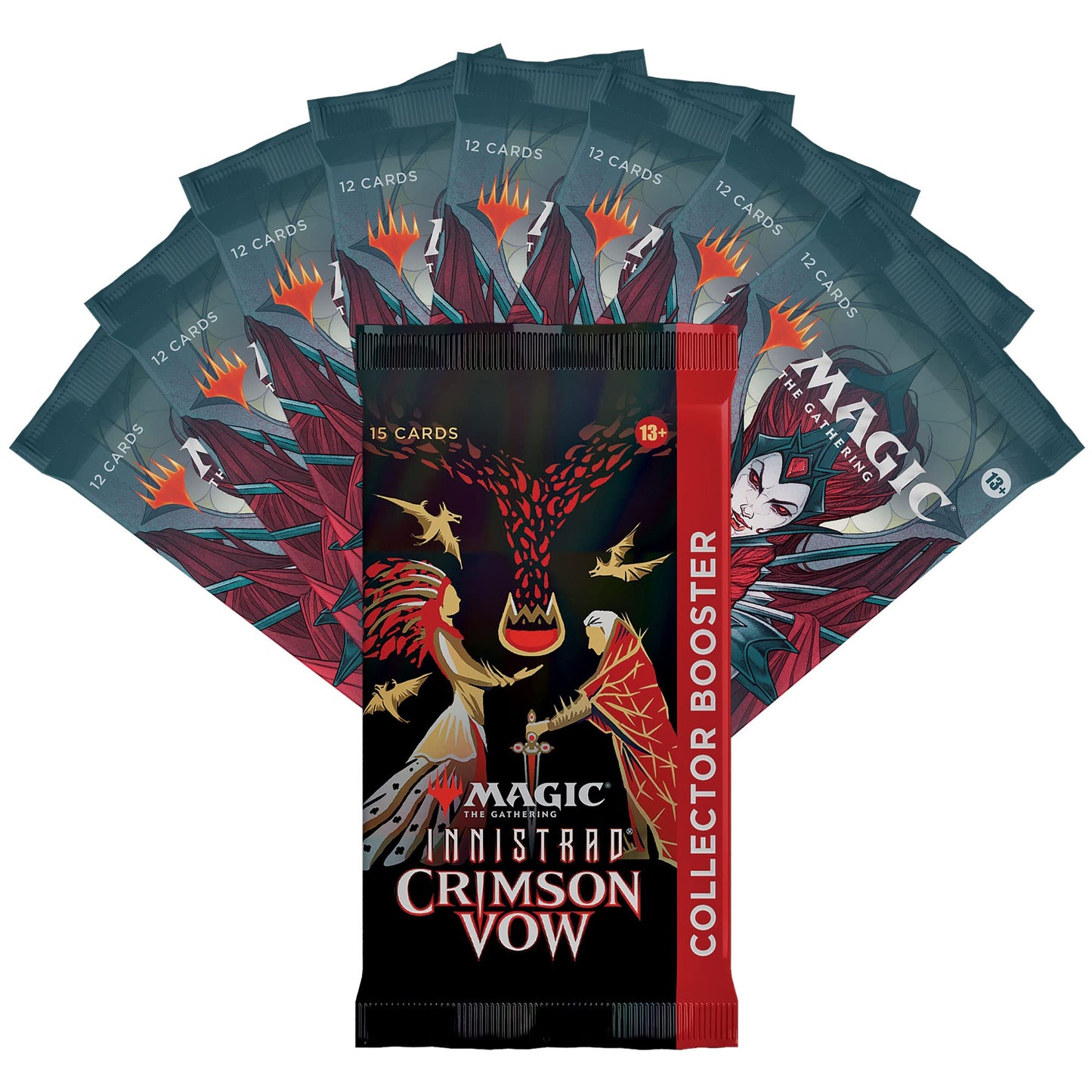 Magic: The Gathering Innistrad Crimson Vow Gift Bundle – 8 Set Boosters + 1 Collector Booster