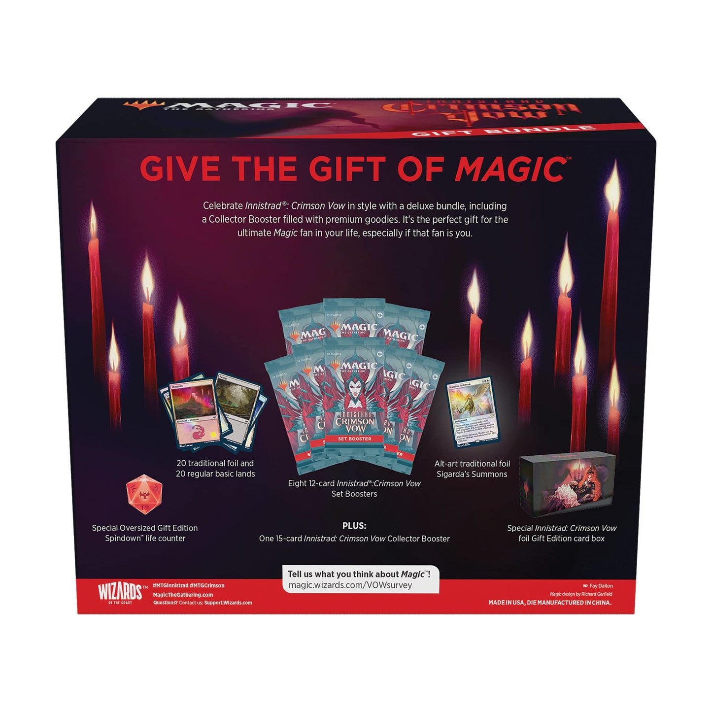 Magic: The Gathering Innistrad Crimson Vow Gift Bundle – 8 Set Boosters + 1 Collector Booster