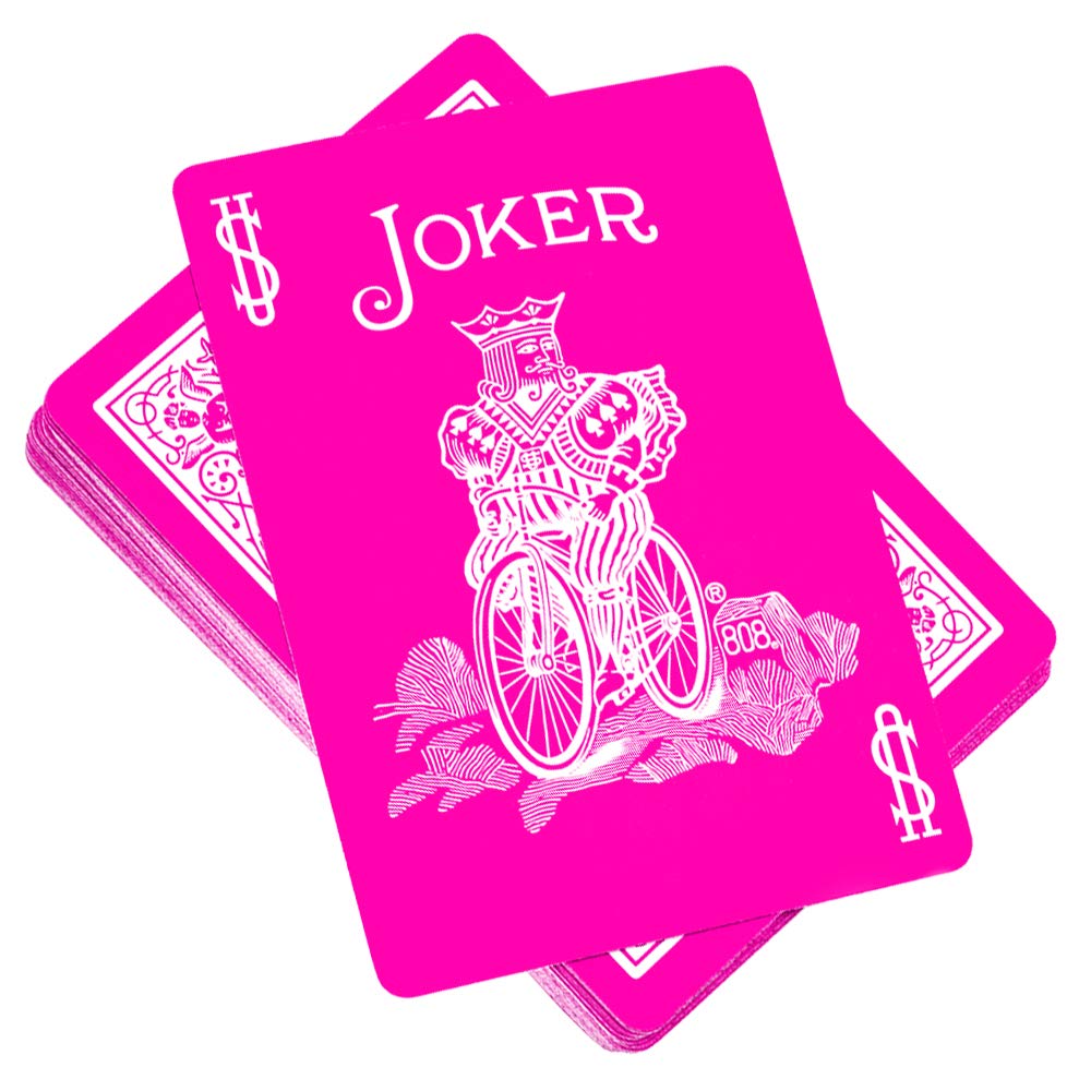 Magic Makers Pink Bicycle Playing Cards Deck | Premium US Playing Co. Stock, Double Back & Double Face