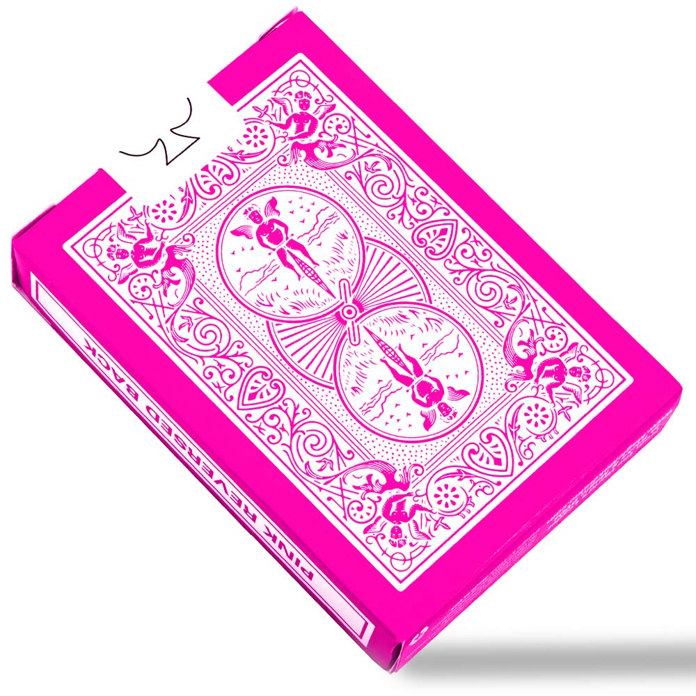 Magic Makers Pink Bicycle Playing Cards Deck | Premium US Playing Co. Stock, Double Back & Double Face