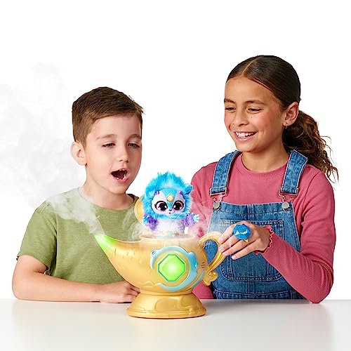 Magic Mixies Magic Genie Lamp with 8-inch Blue Plush – 60+ Lights & Reactions