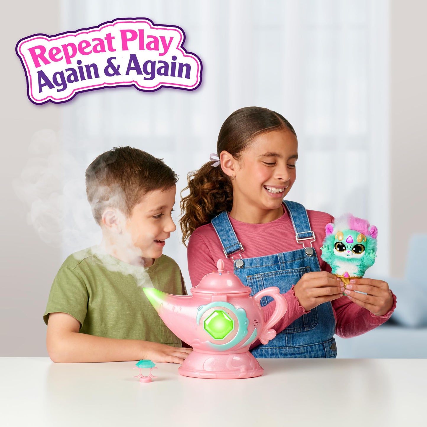 Magic Mixies Genie Lamp with Interactive Plush — 60+ Lights & Reactions | Amazon Exclusive