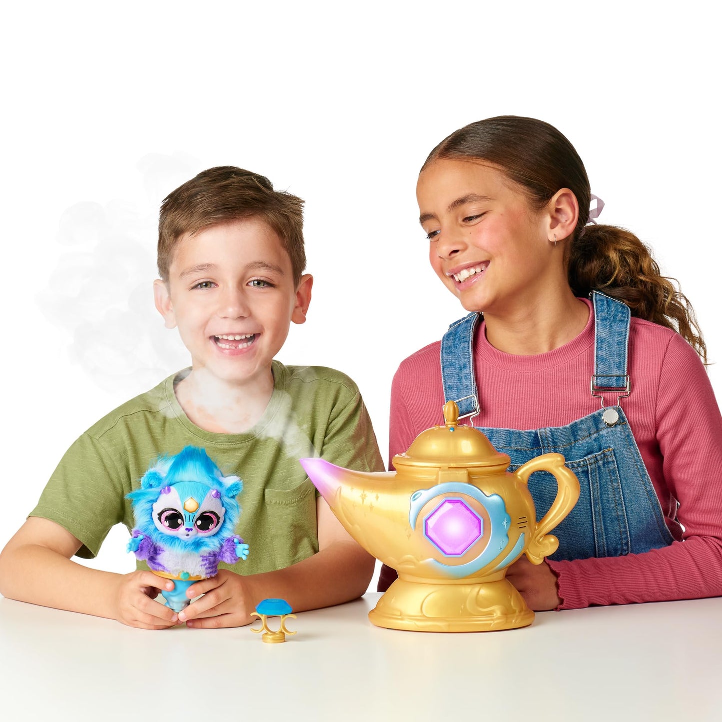 Magic Mixies Magic Genie Lamp with 8-inch Blue Plush – 60+ Lights & Reactions