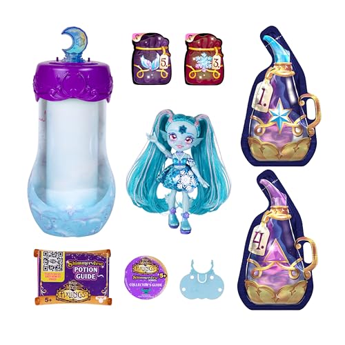 Magic Mixies Pixlings Shimmerverse: Marena the Ice Mermaid 6.5-Inch Pixling Reveal from Potion Bottle