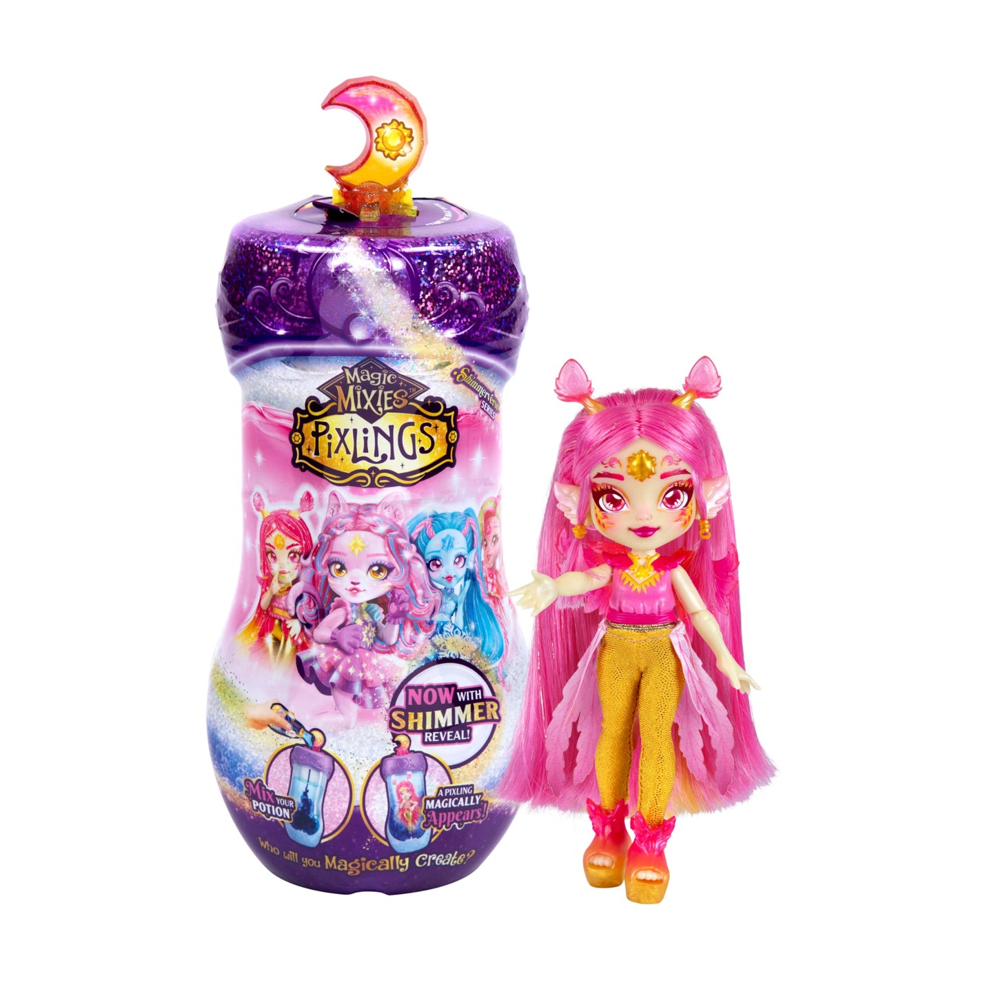 Magic Mixies Pixlings Shimmerverse: Create & Reveal Pheona the Pheonix Doll