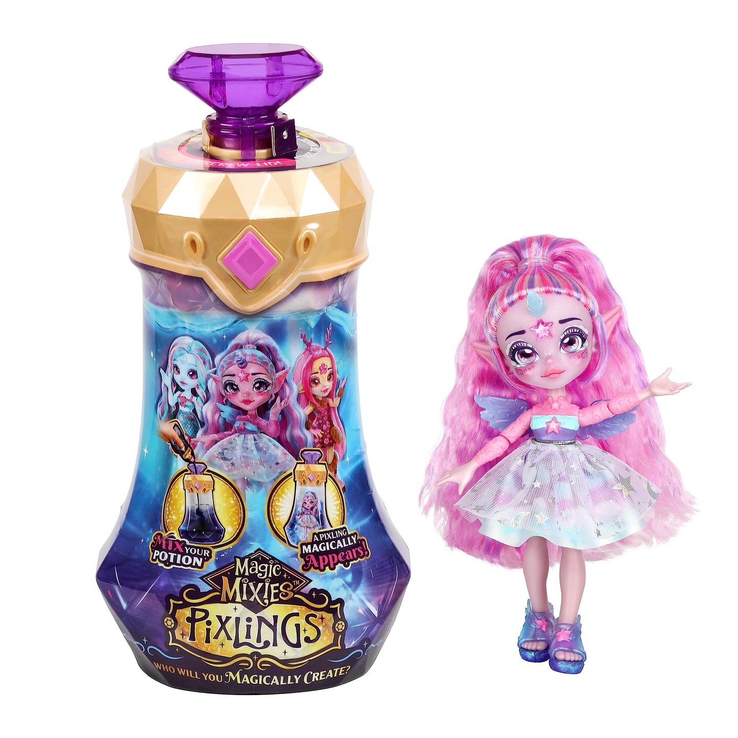 Magic Mixies Unia Pixling – 6.5-Inch Doll Revealed from Potion Bottle